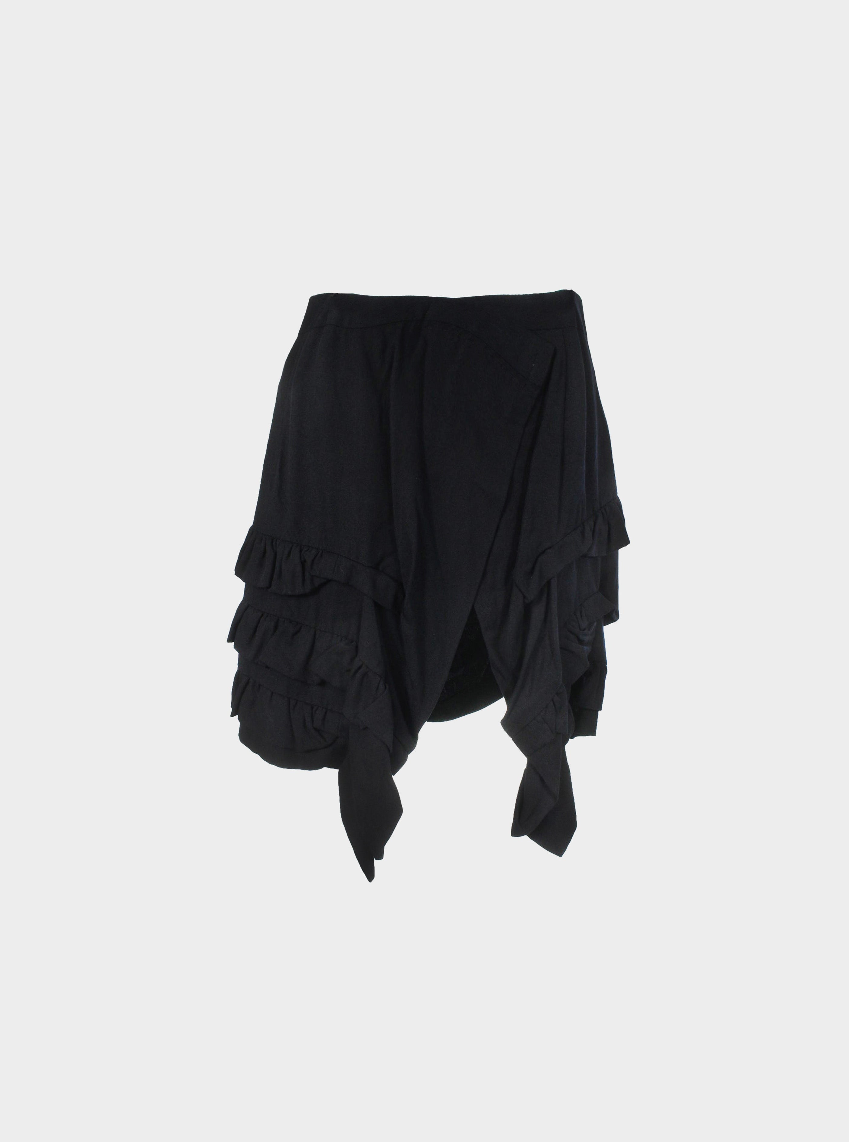Comme des Garçons SS 1995 Black Ruffle Skirt