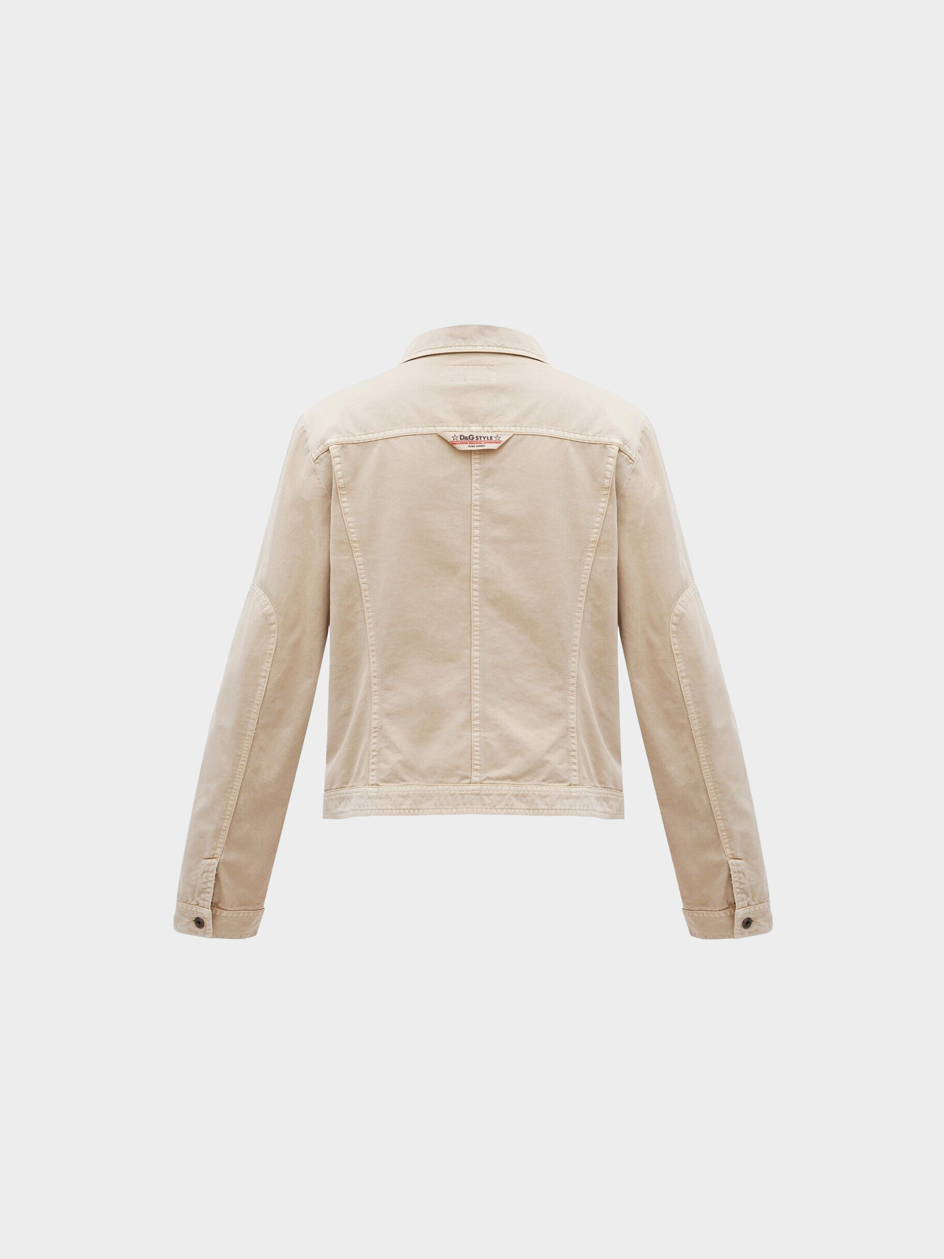 Dolce & Gabbana D&G 2010s Beige Washed Denim Jacket