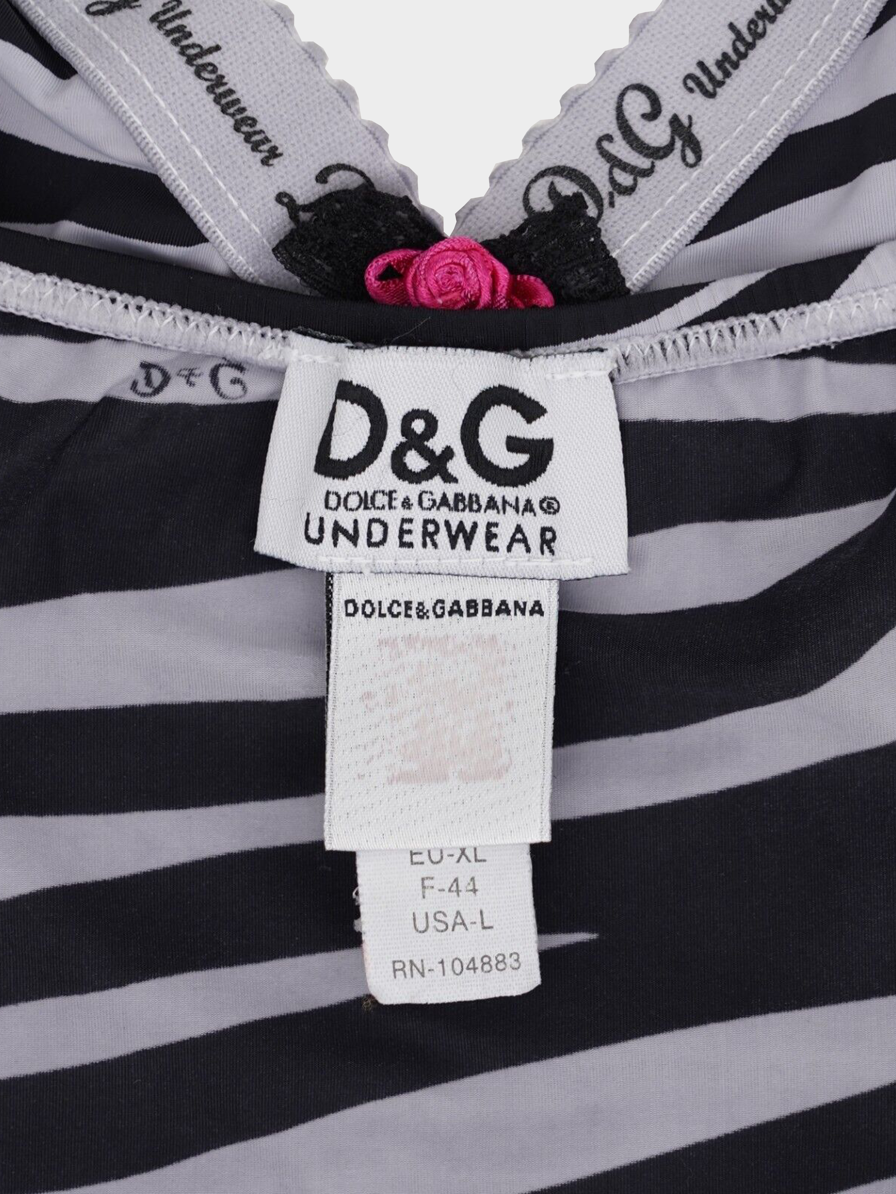Dolce & Gabbana D&G 2000s Zebra Print Tank Top