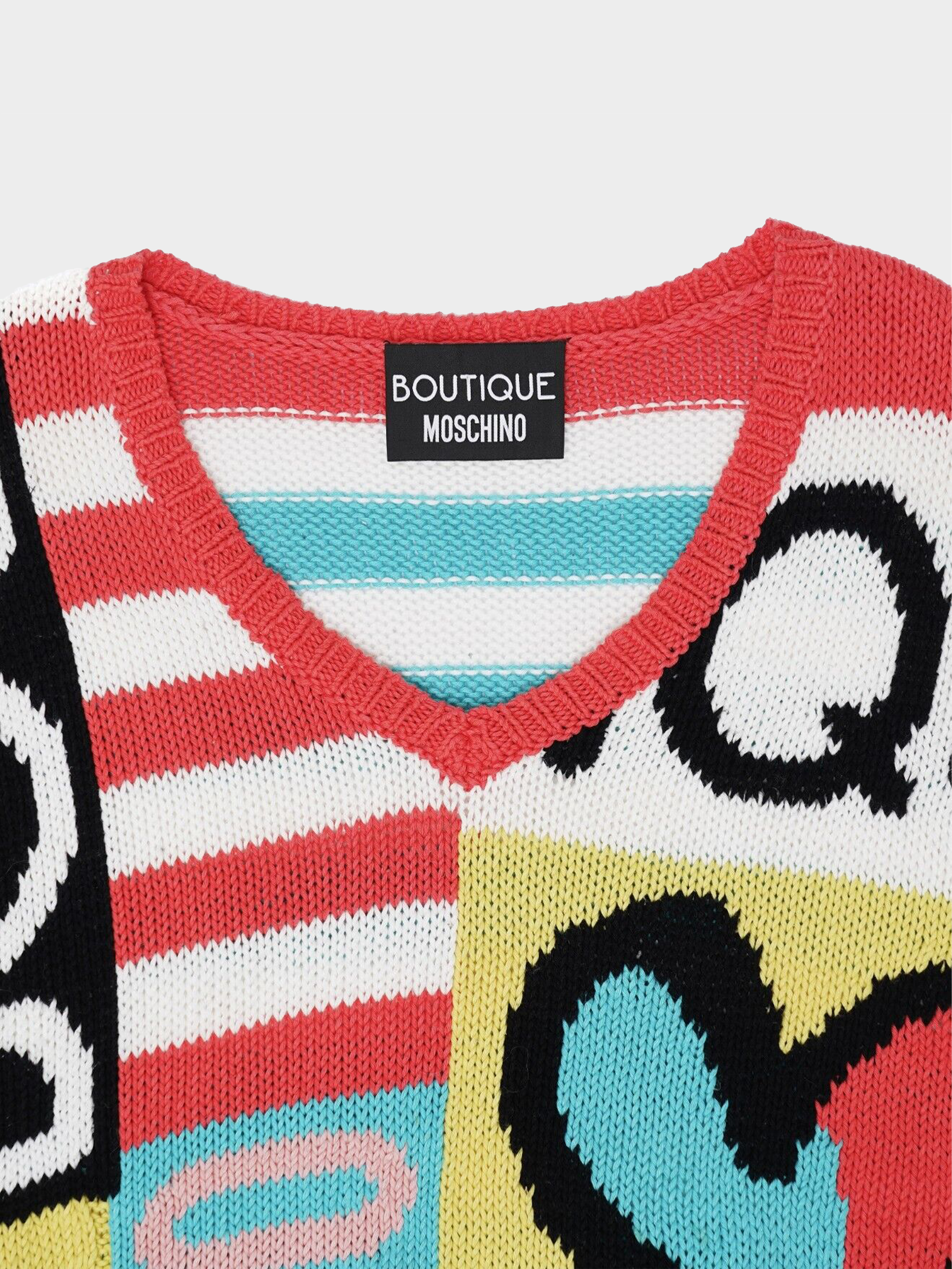 Moschino Boutique 2010s Colorblock Sweater Jumper Knit