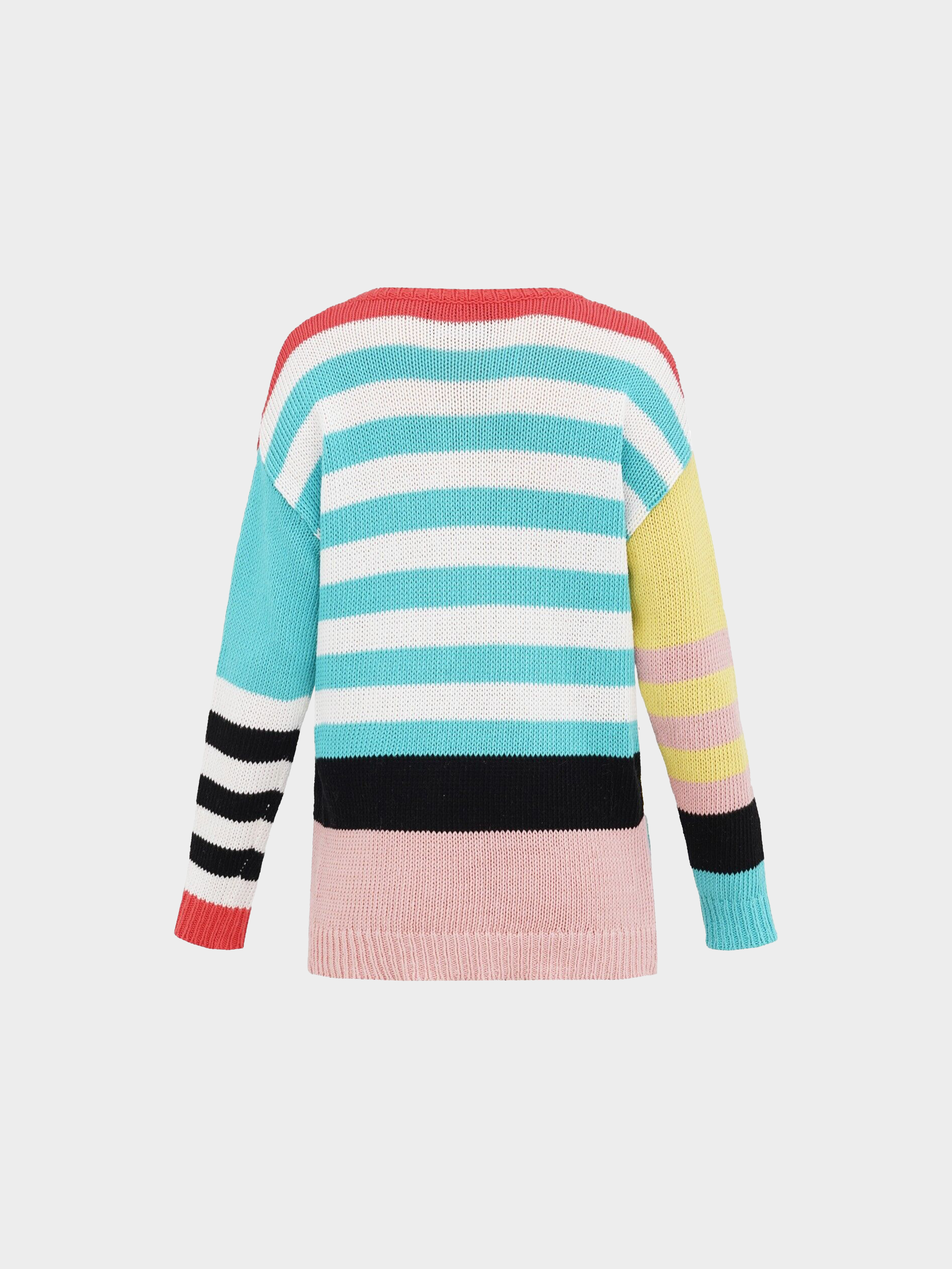 Moschino Boutique 2010s Colorblock Sweater Jumper Knit