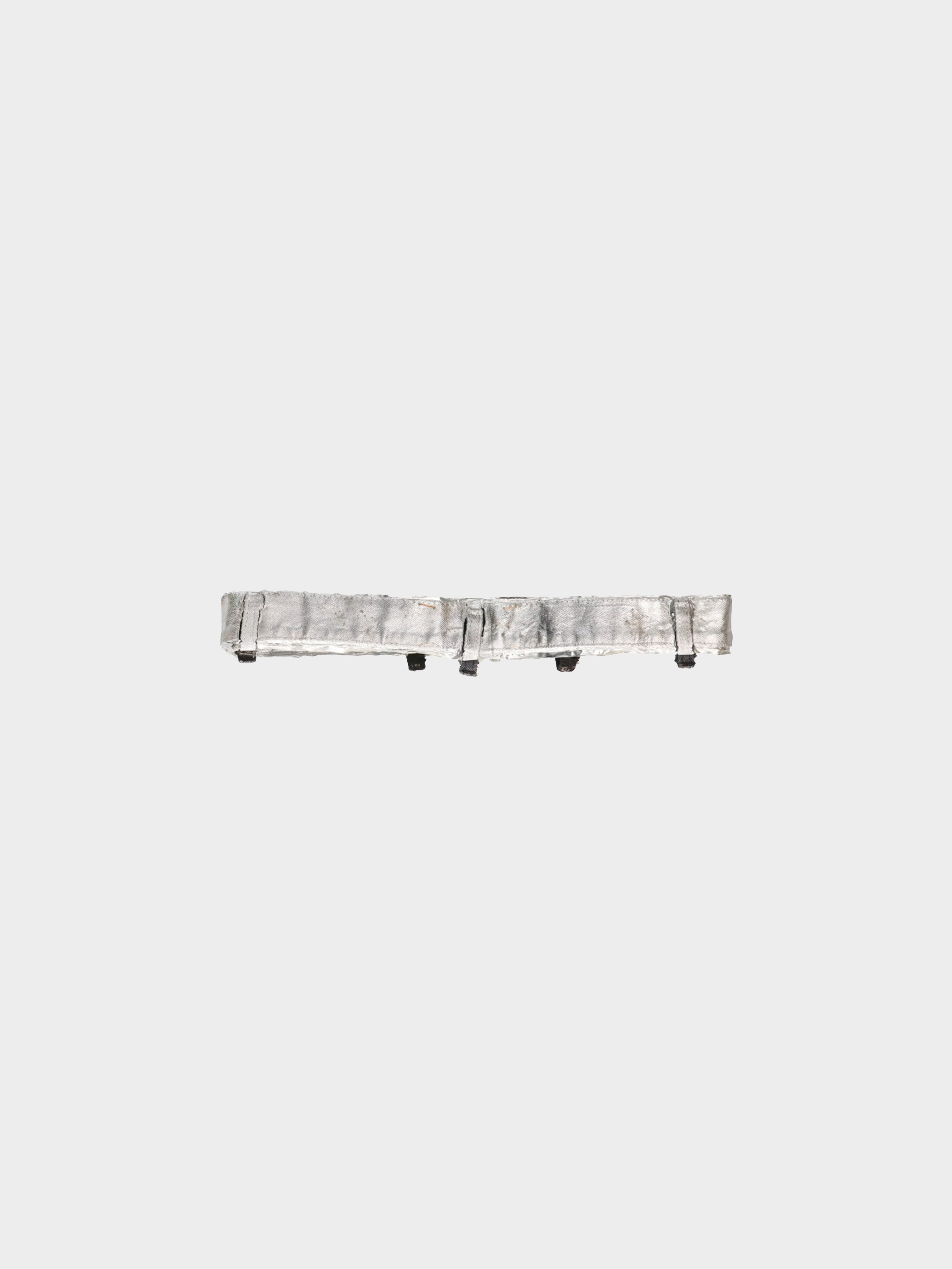 Maison Martin Margiela SS 2003 Artisanal Silver Coated Denim Belt