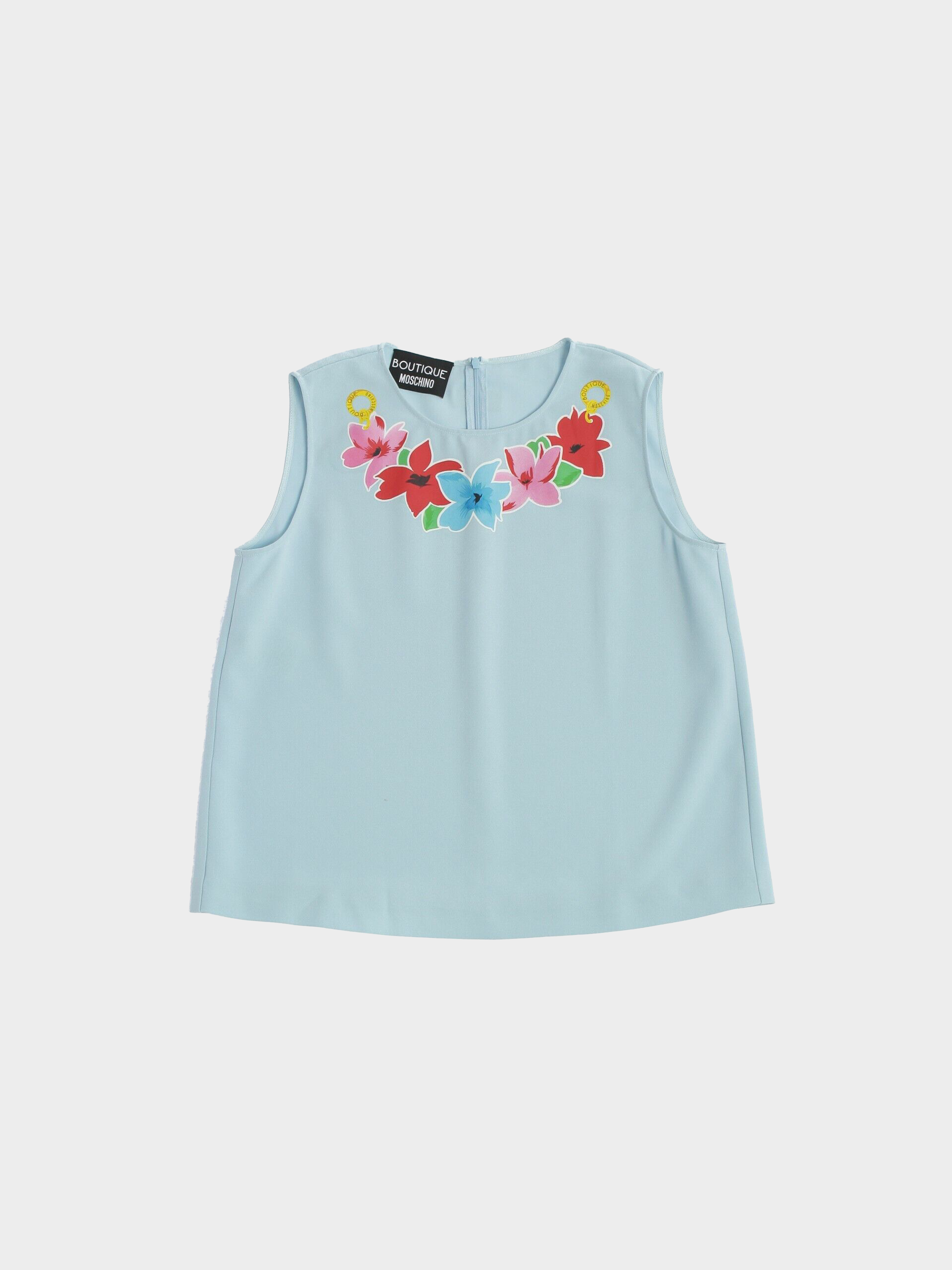 Moschino Boutique 2010s Floral Printed Summer Blouse Shirt Top