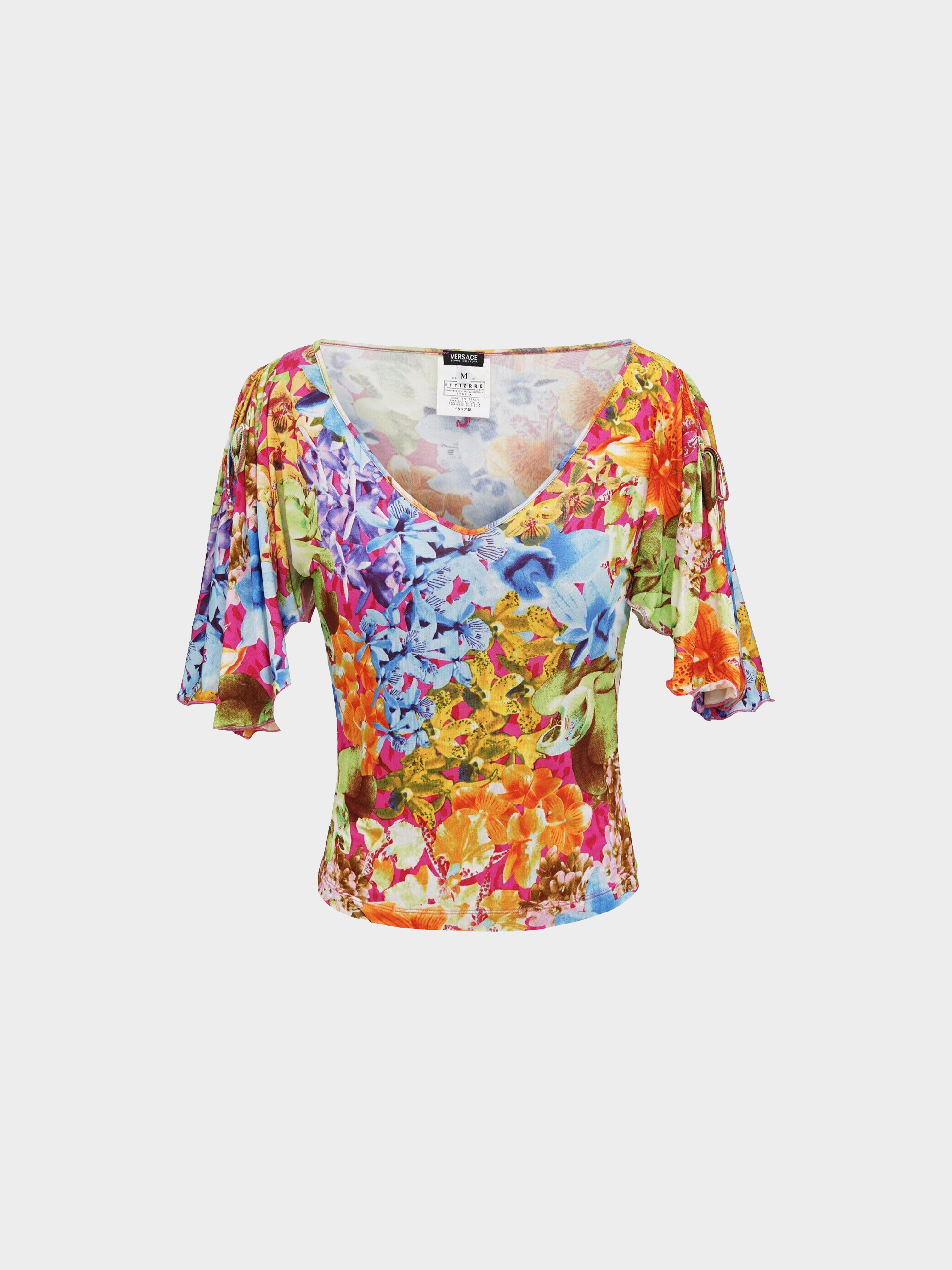 Versace Jeans Couture 1990s Floral Print Blouse Shirt Jersey · INTO