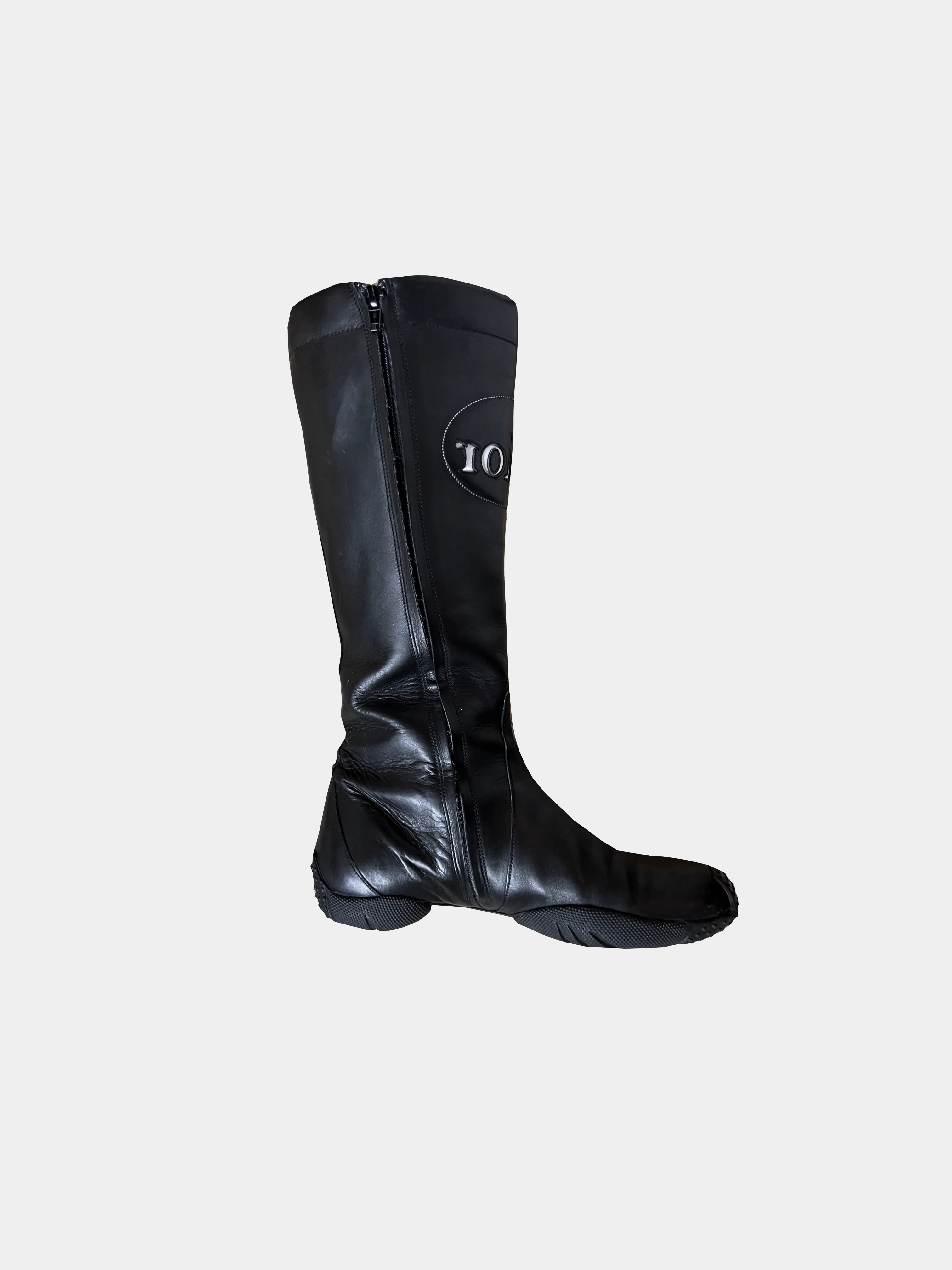 Christian Dior Black 2000s Combat Leather Boots