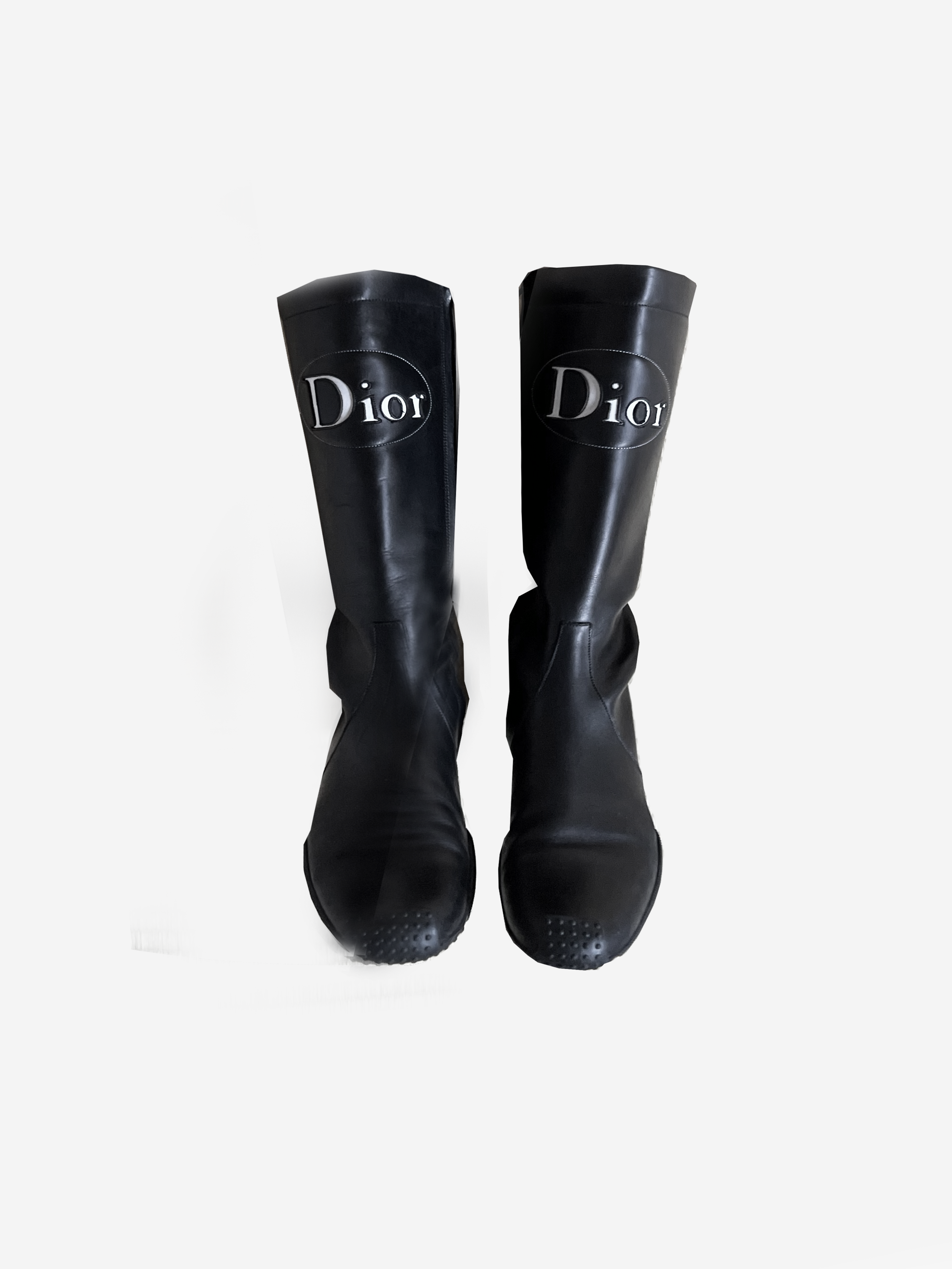 Christian Dior Black 2000s Combat Leather Boots