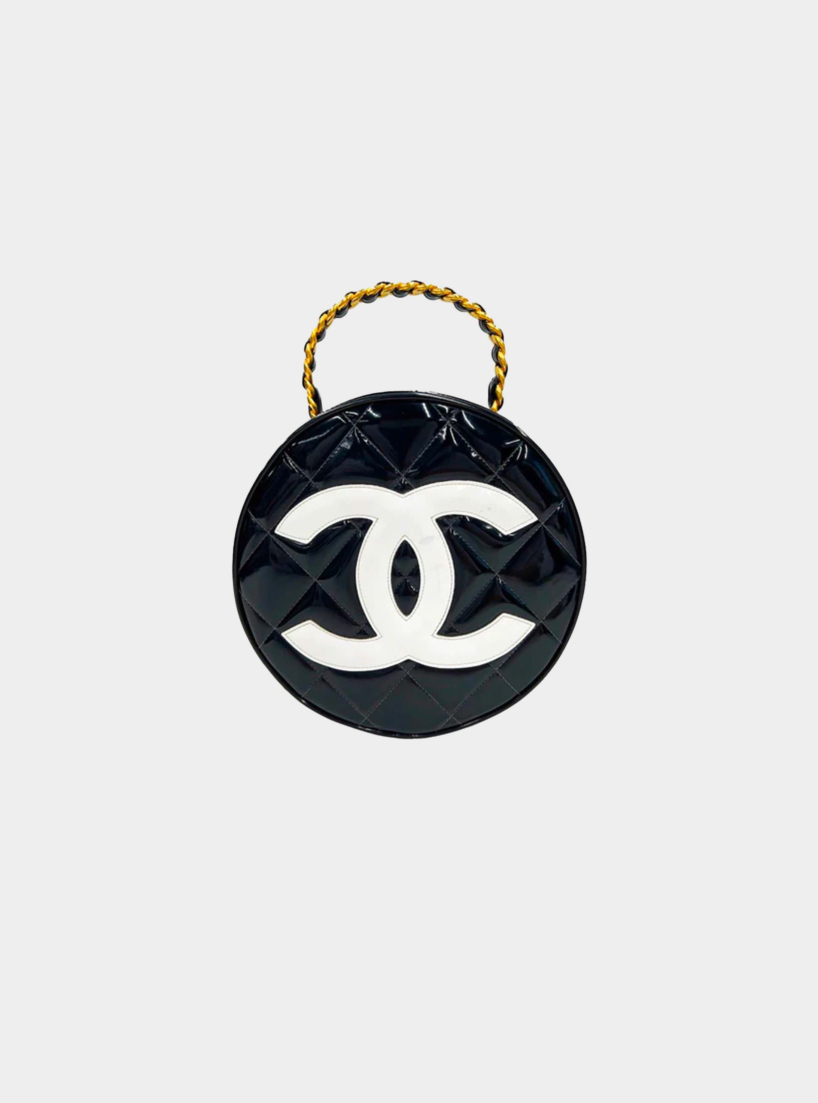 Chanel 2003-2004 Black Vinyl Window Tote Bag · INTO