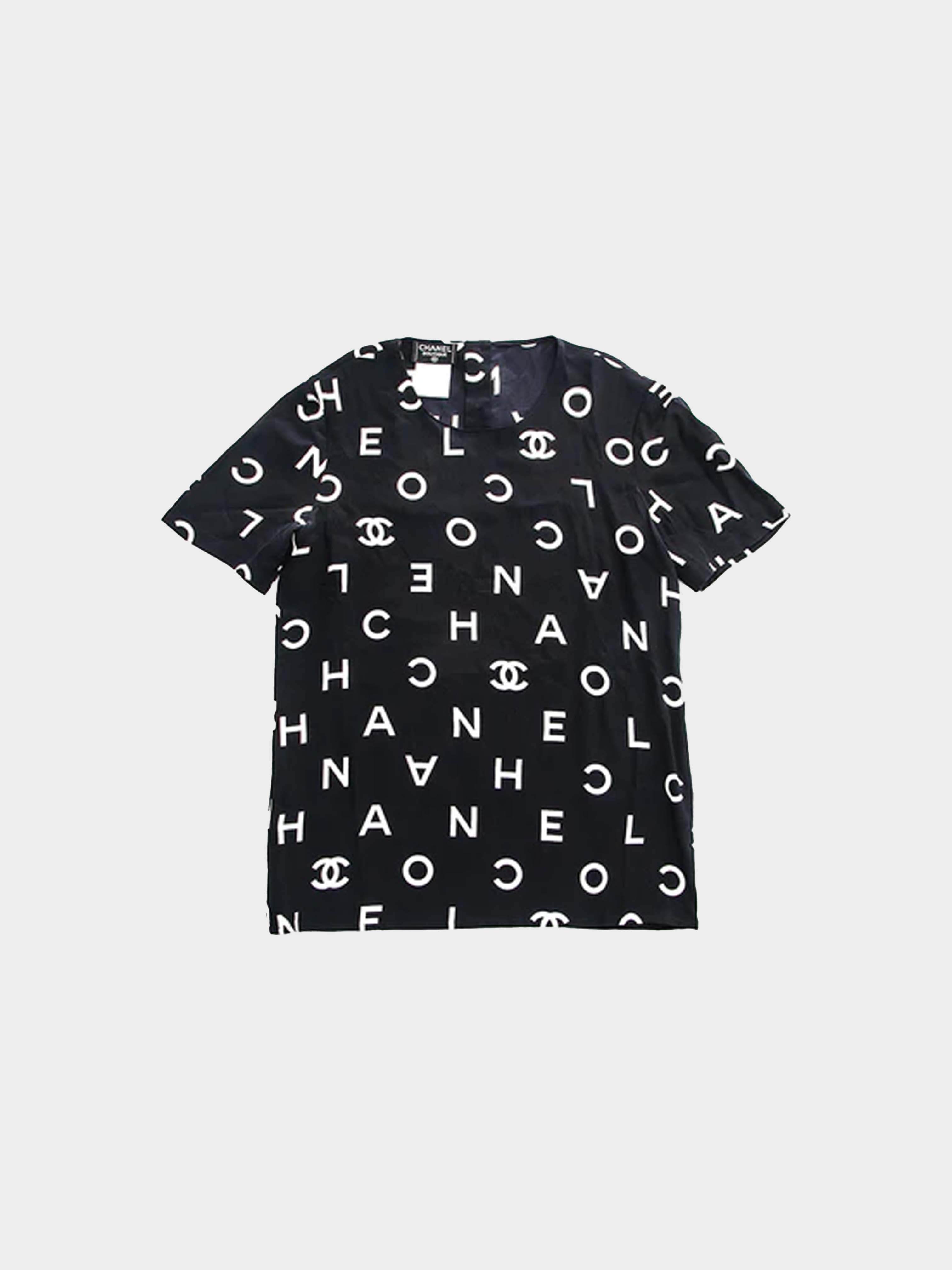 Chanel SS 1996 Icons Print Silk T-Shirt · INTO