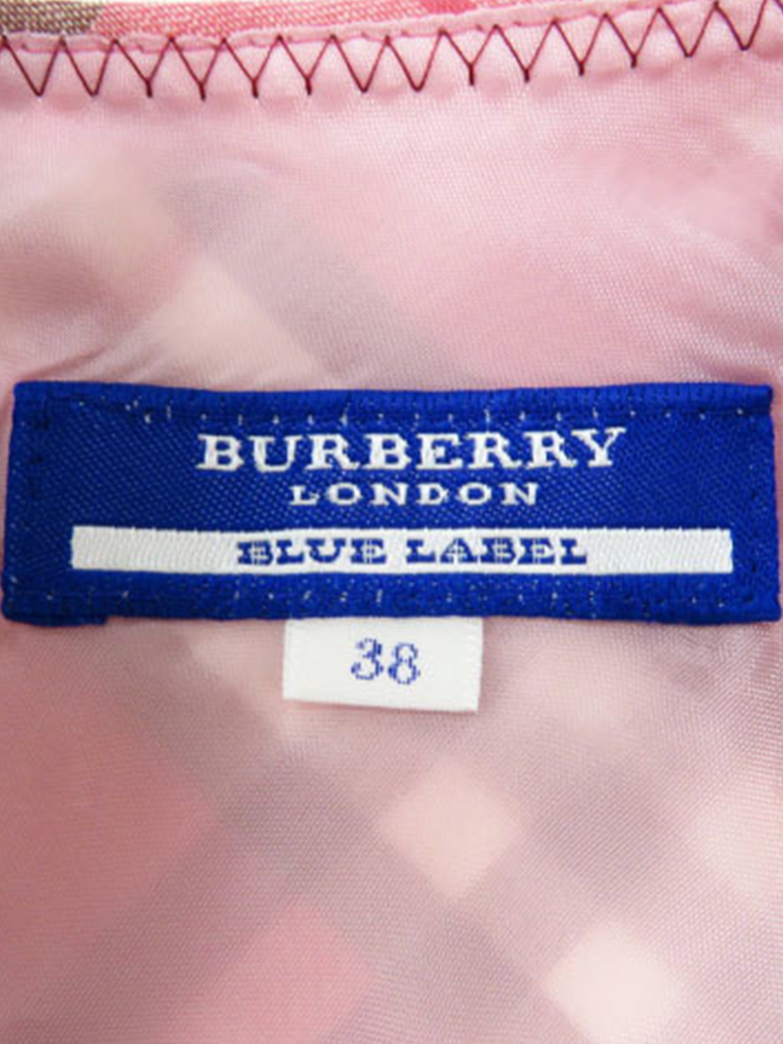 Burberry London blue label pink plaid handbag