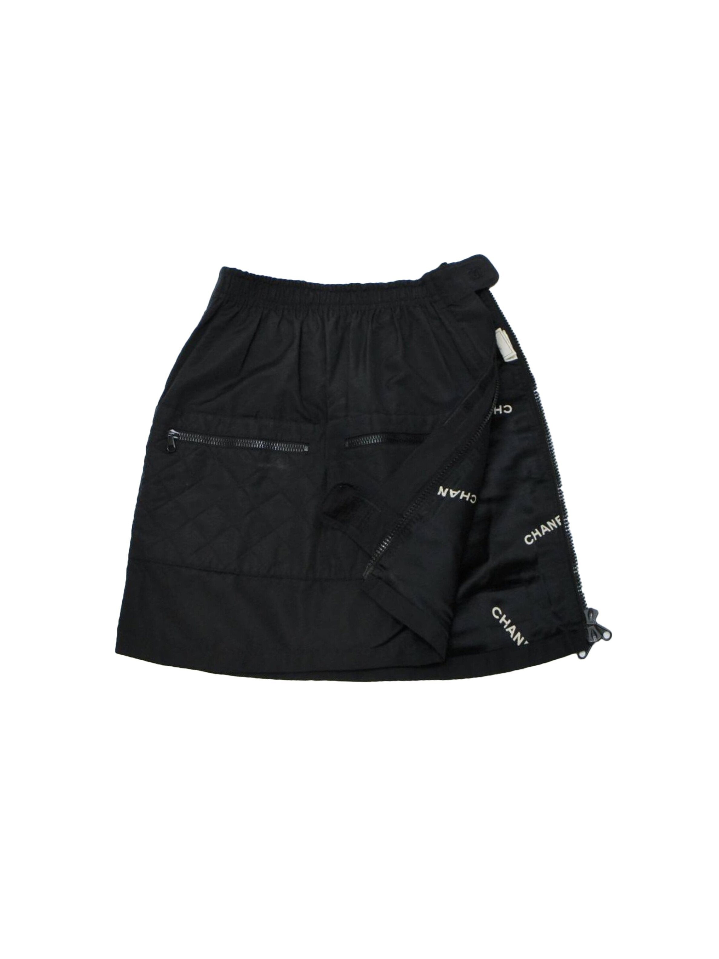 Chanel Rare Black 1994 Nylon Skirt