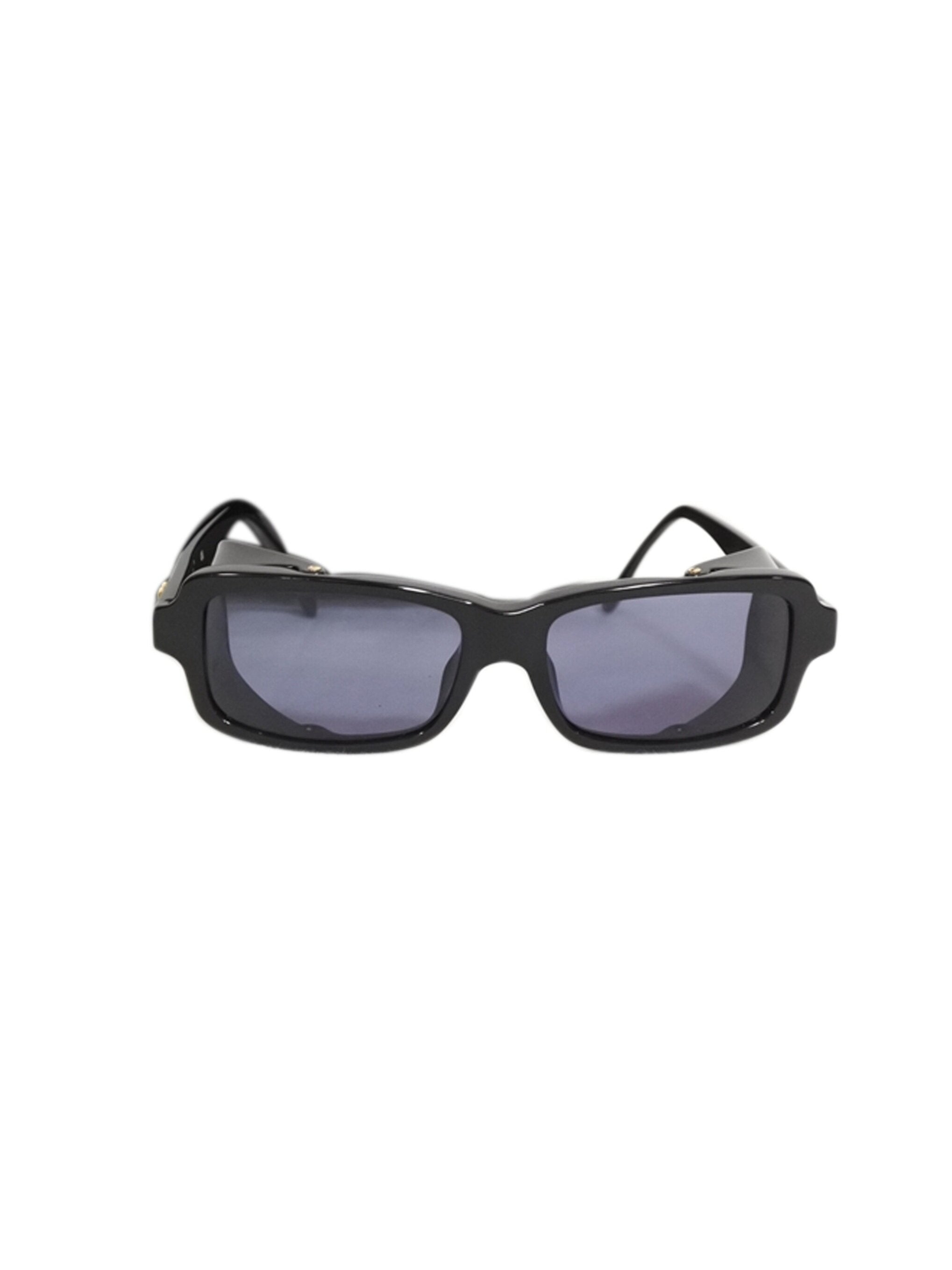 Chanel 2000s Black and Purple Rare Visor Sunglasses