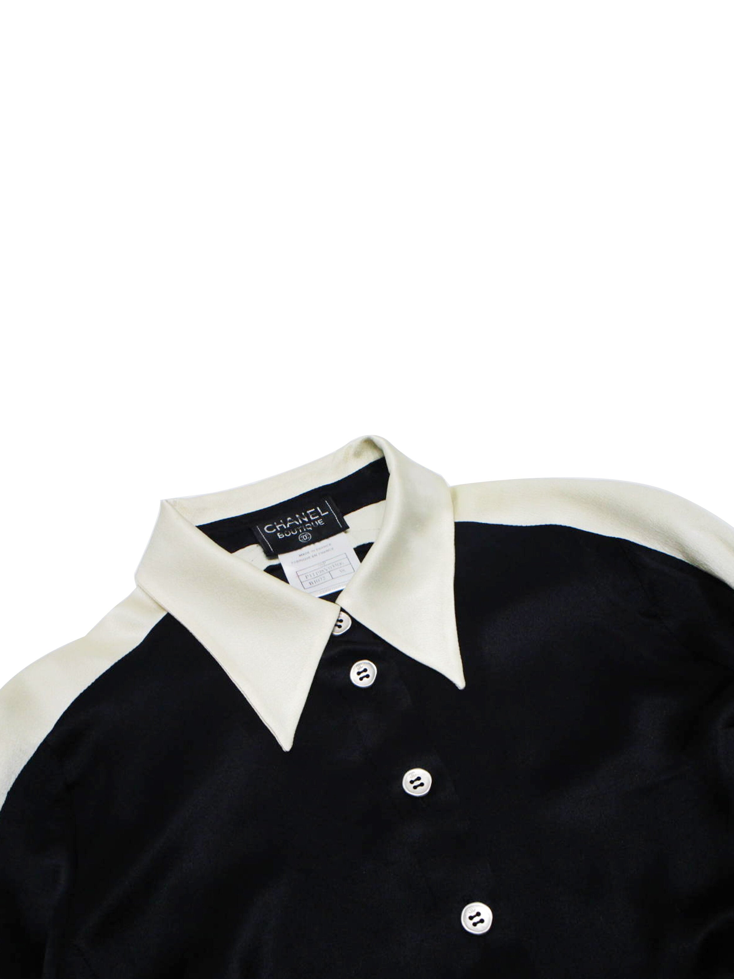 Chanel Silk Black and White Shirt · INTO