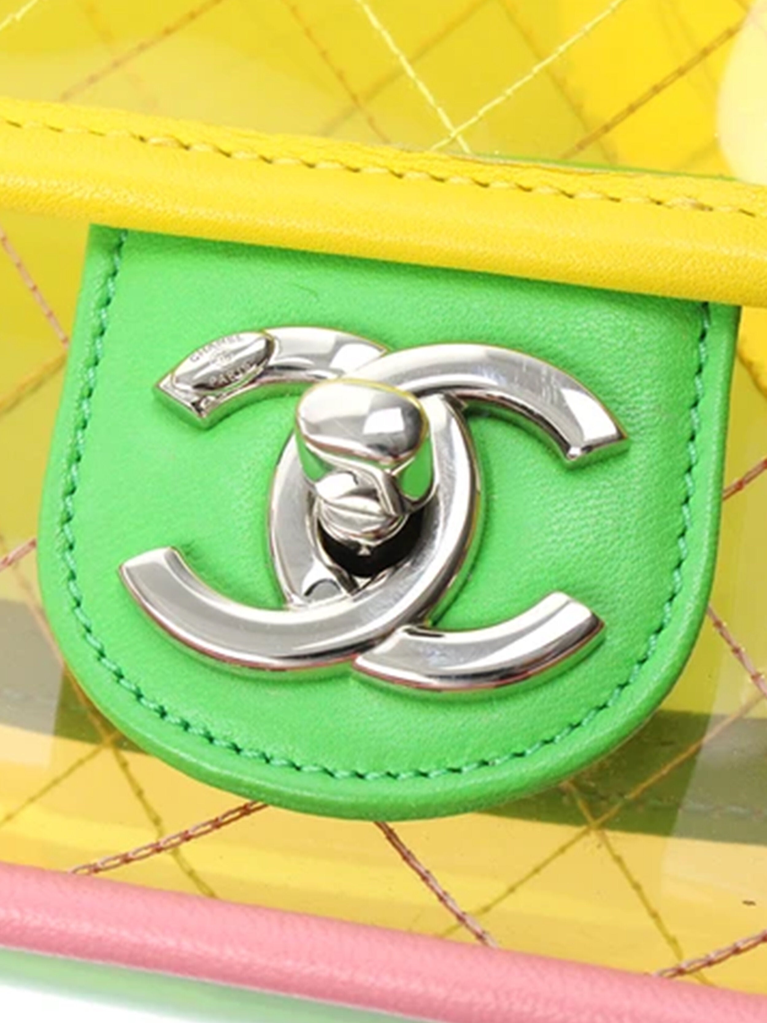 Chanel PVC 2000s Rare Multi-Color Flap Bag