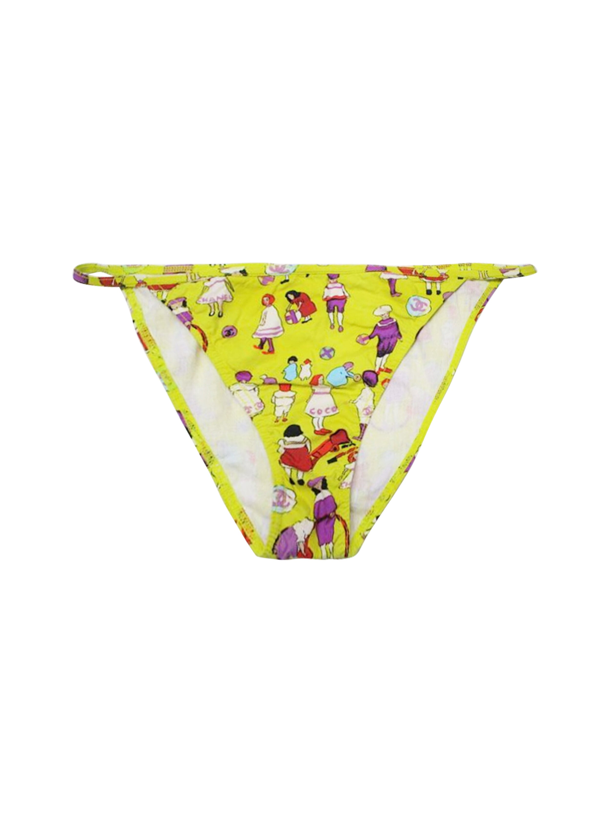 Chanel 2000s Lime Swim Bikini Bottoms