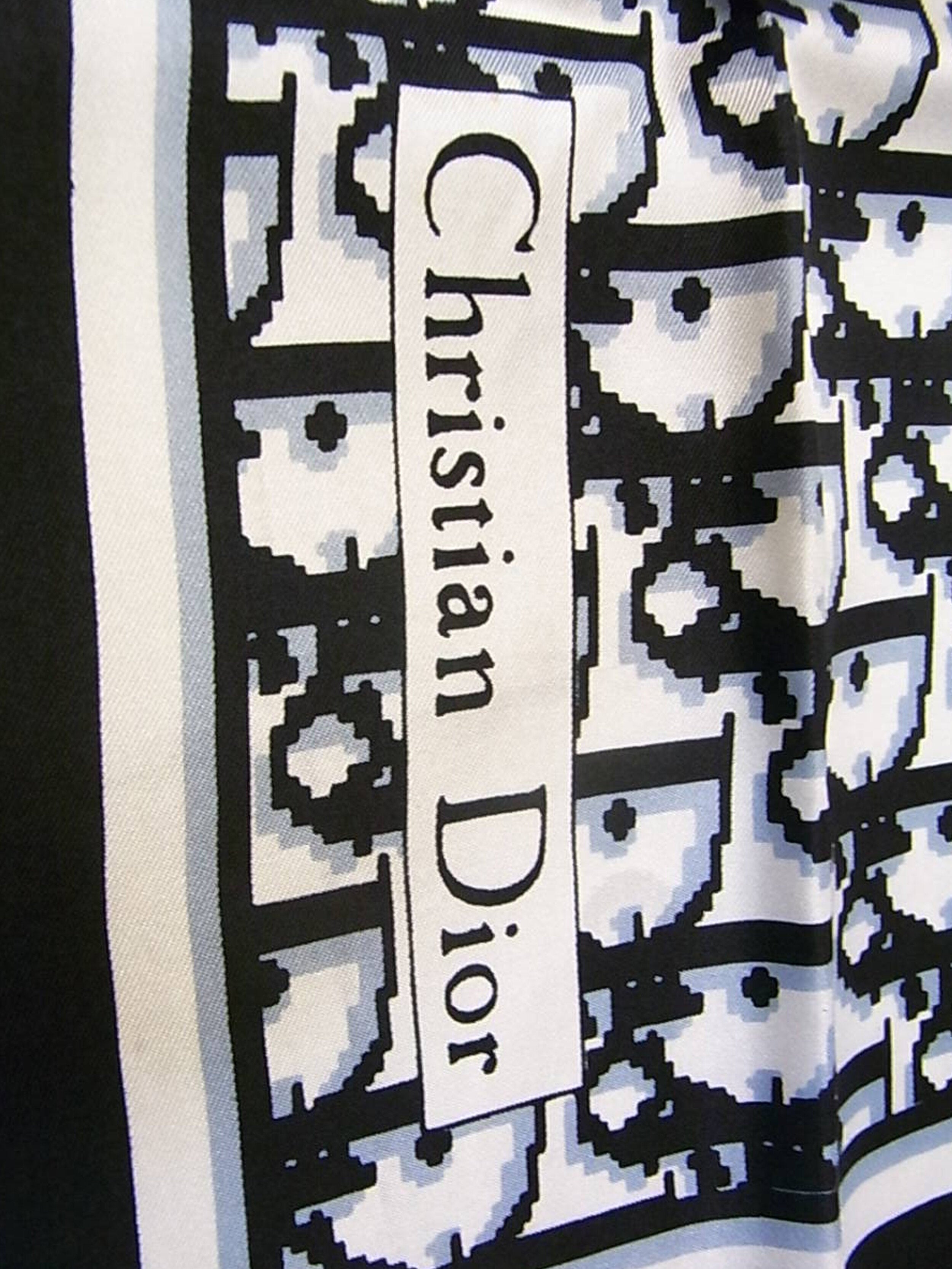 Christian Dior 2000s Black Monogram Scarf · INTO