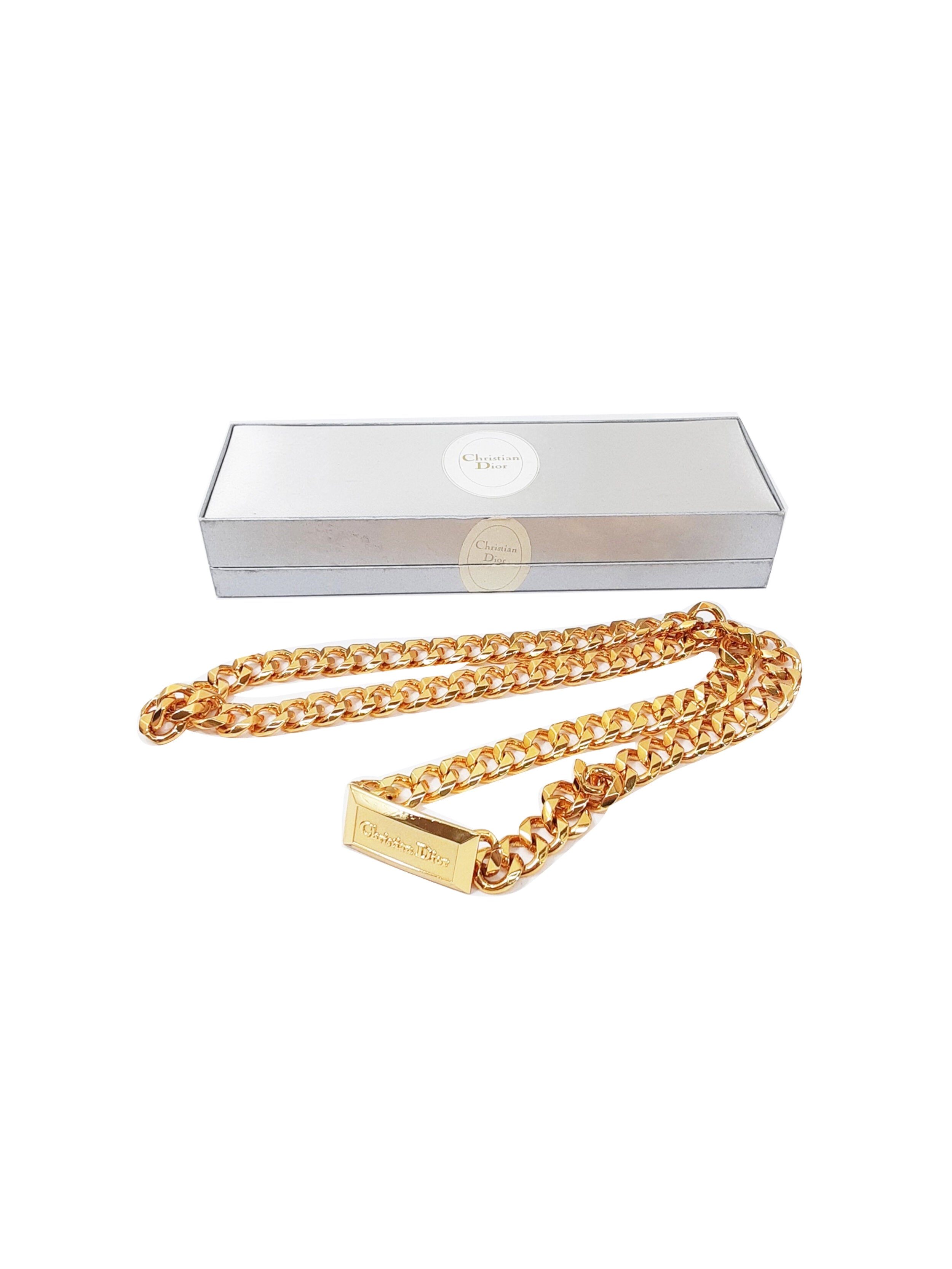 Christian Dior 2000s Rare Gold Chain Belt