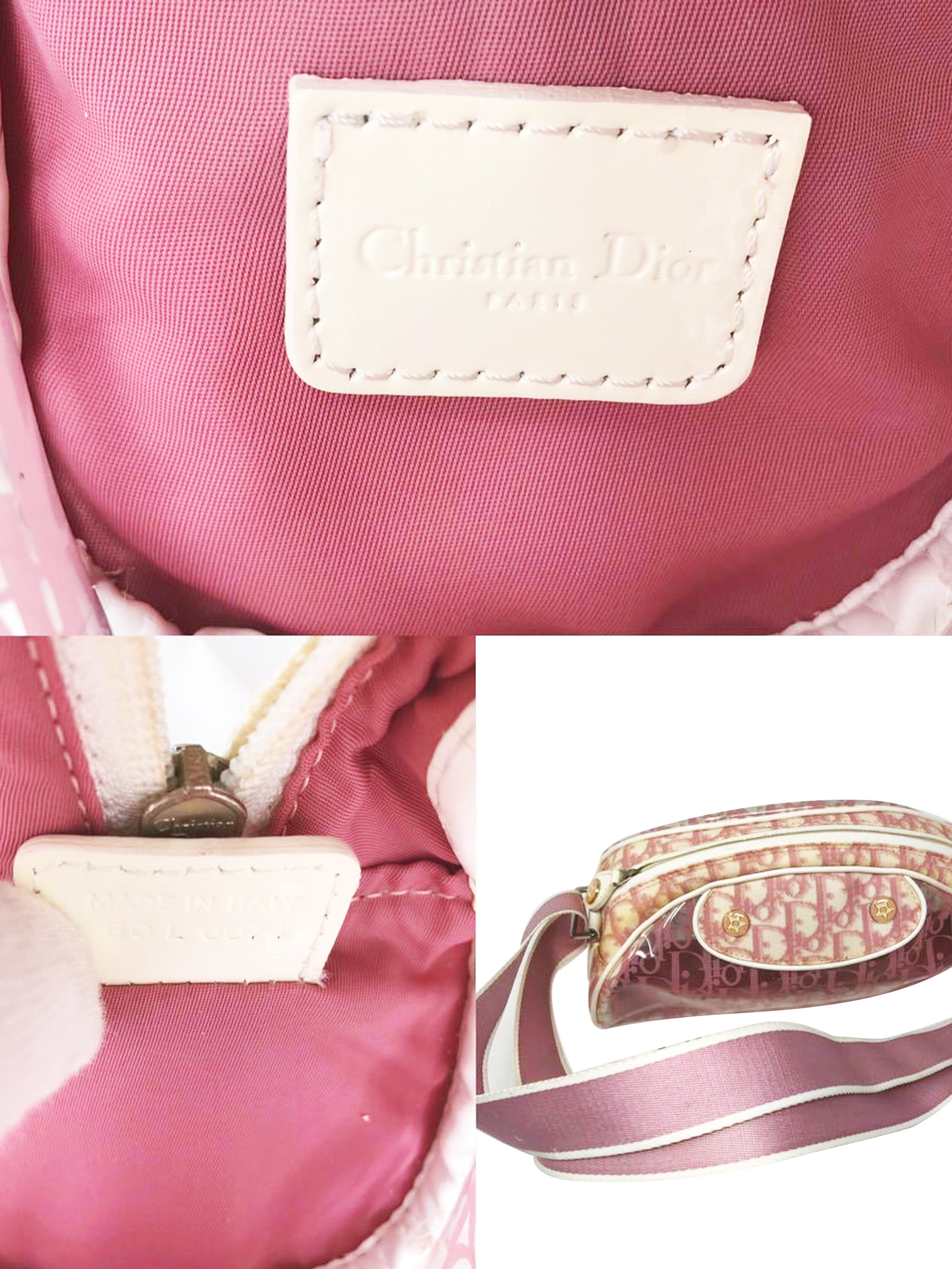 Christian Dior 2000s Monogram Canvas Pink Leather Handbag · INTO