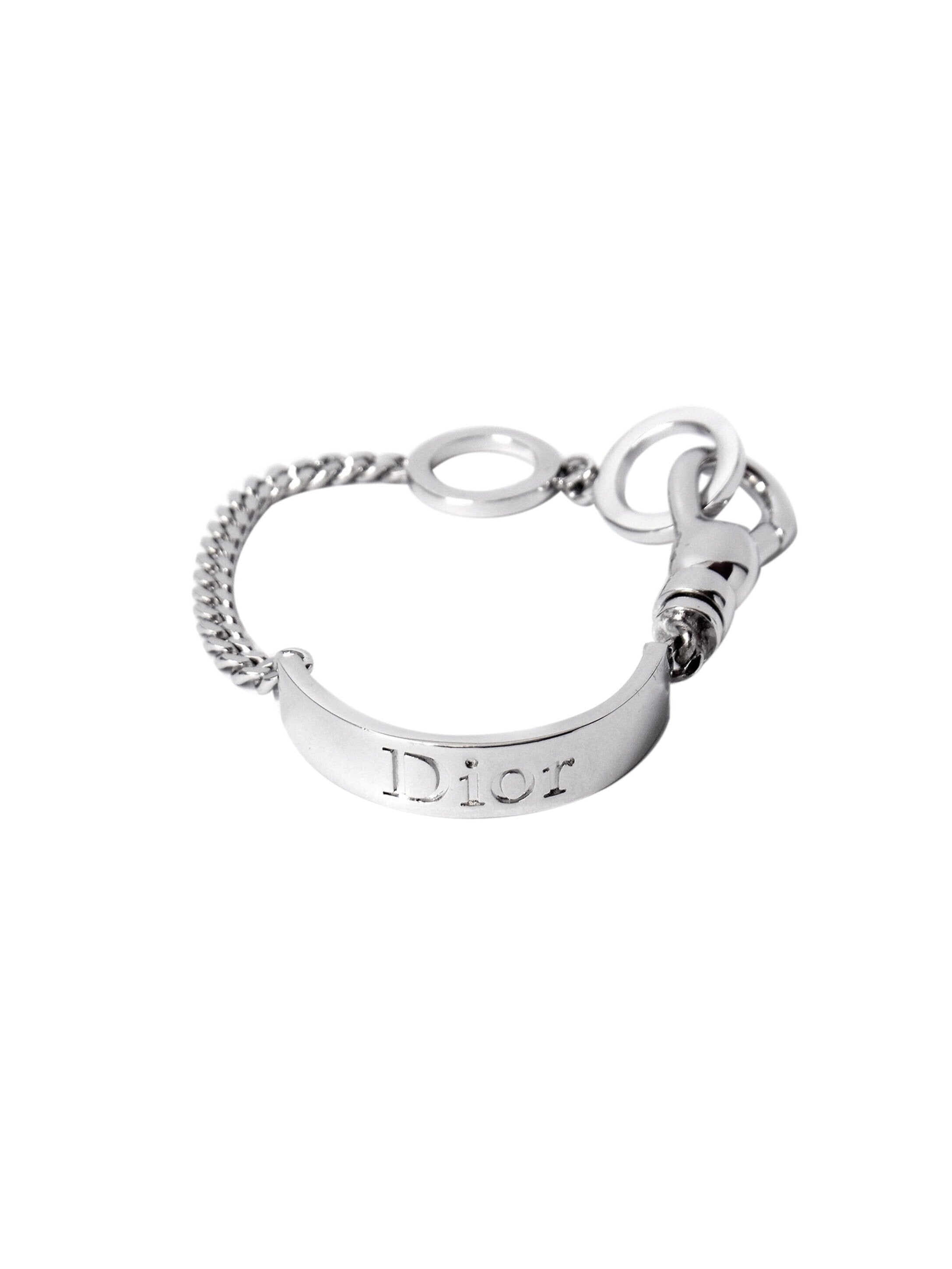 Christian Dior 2000s Mini Silver Tag Bracelet