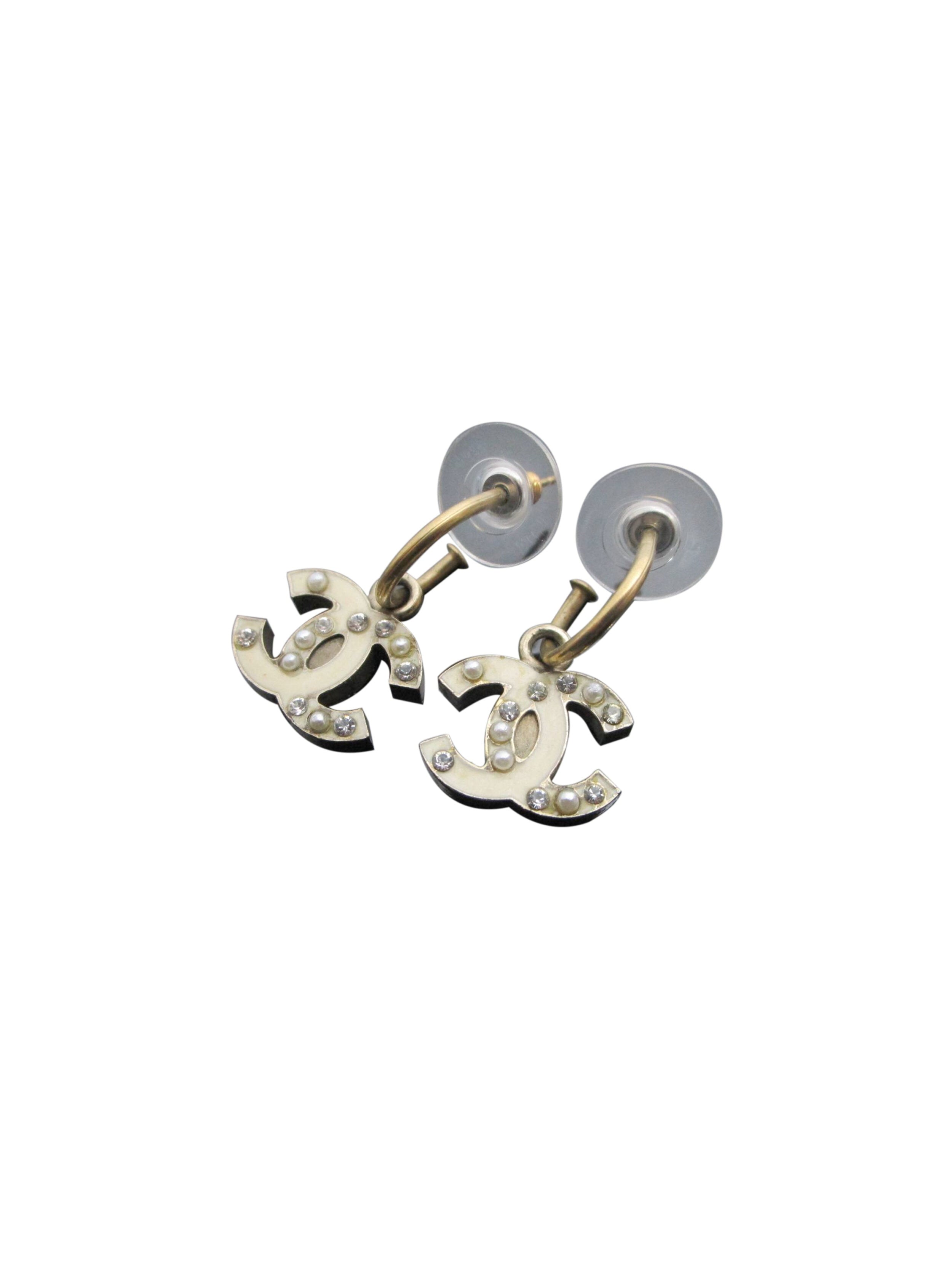 Chanel 2000s Gold CC Hook Earrings