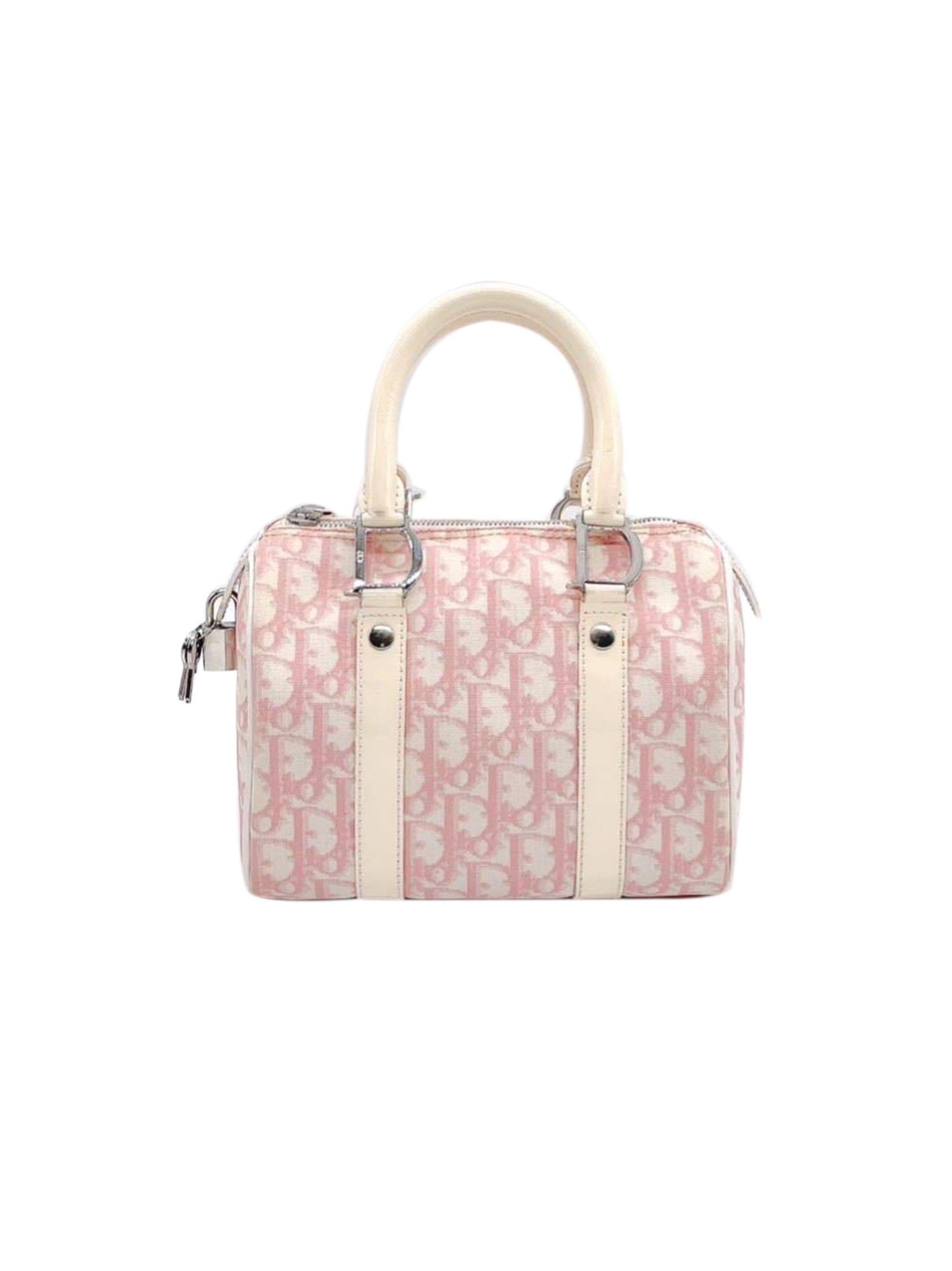 Dior Pink Monogram Canvas Girly Boston Bag Dior