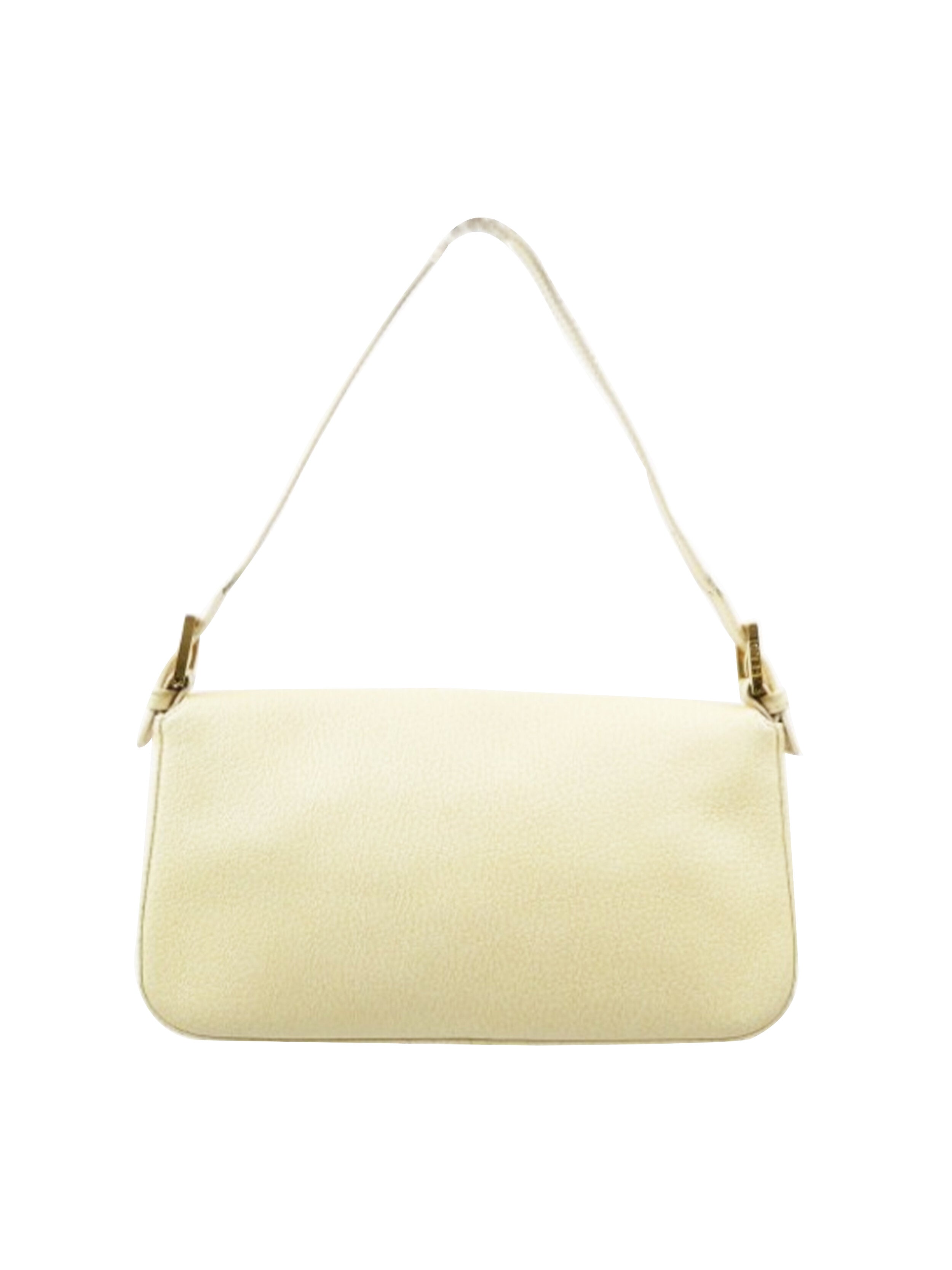 Fendi 2000s Rare Ivory and Pink Leather Baguette