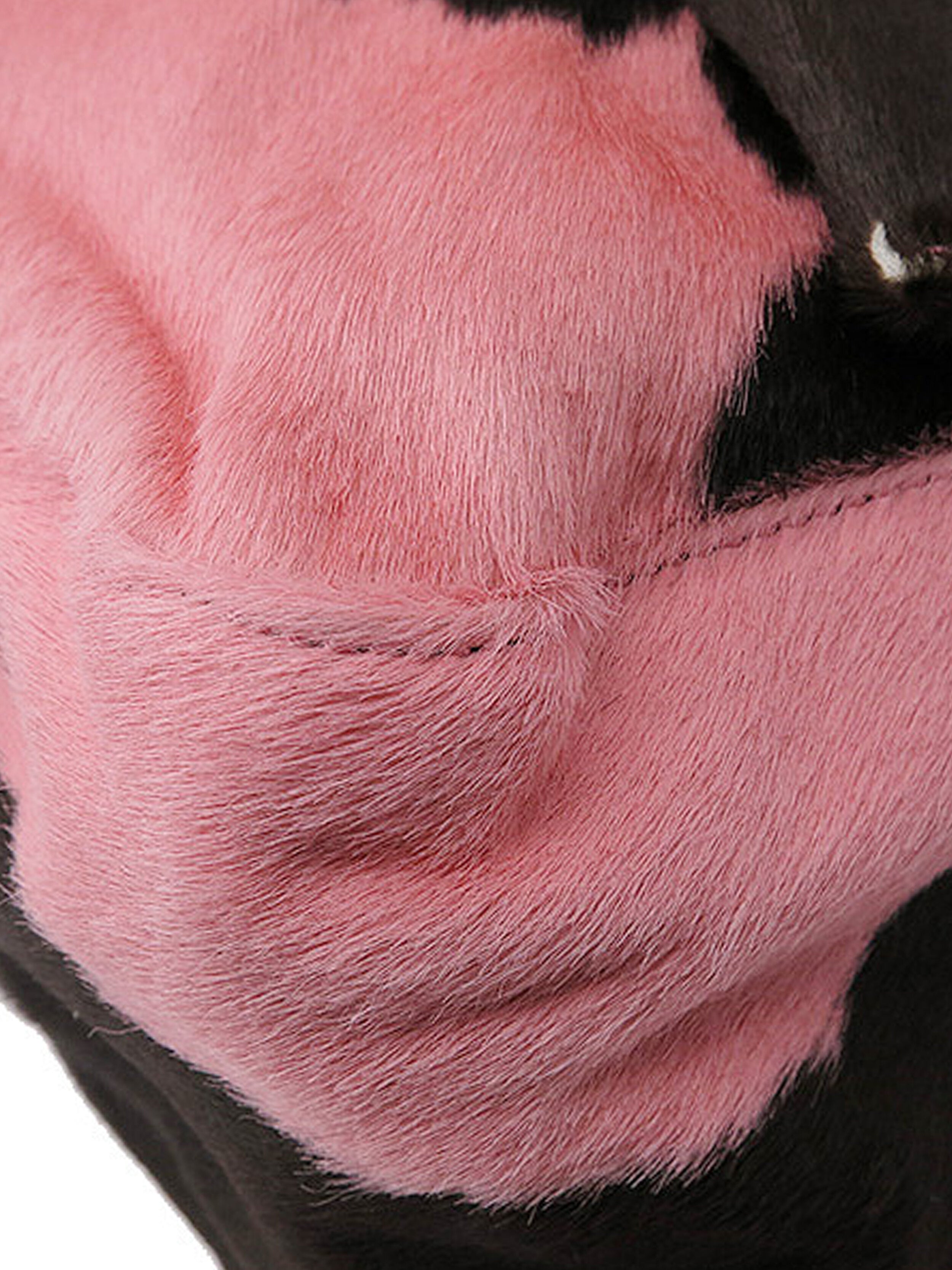 Fendi 2000s Rare Pink and Black Pony Hair Baguette