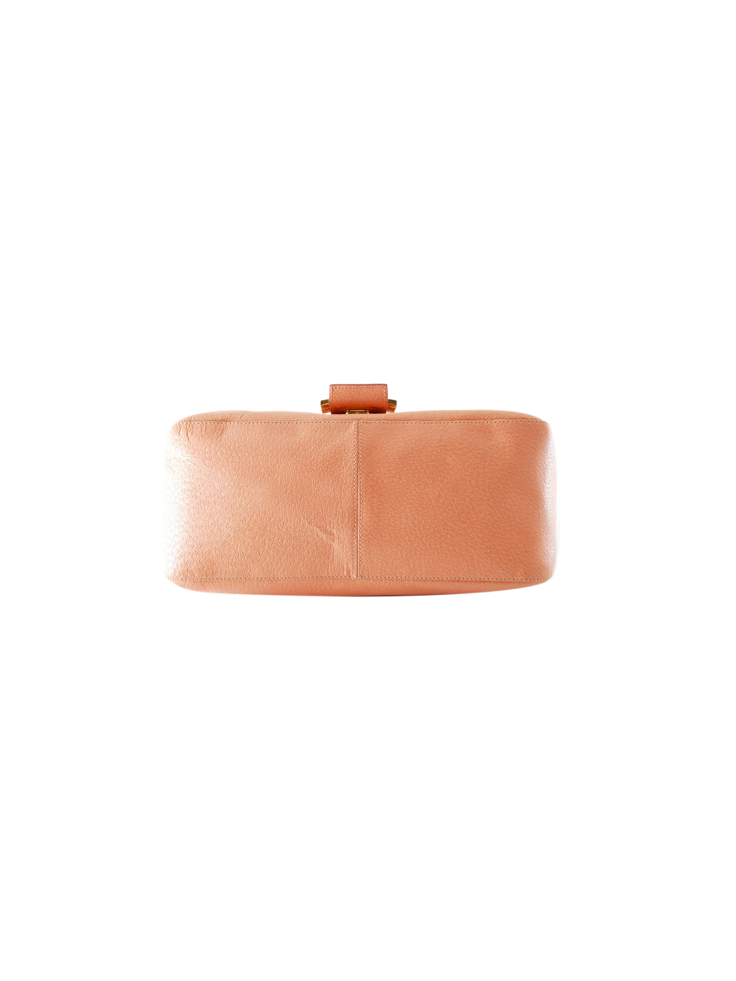 Fendi 2000s Rare Peach Leather Baguette