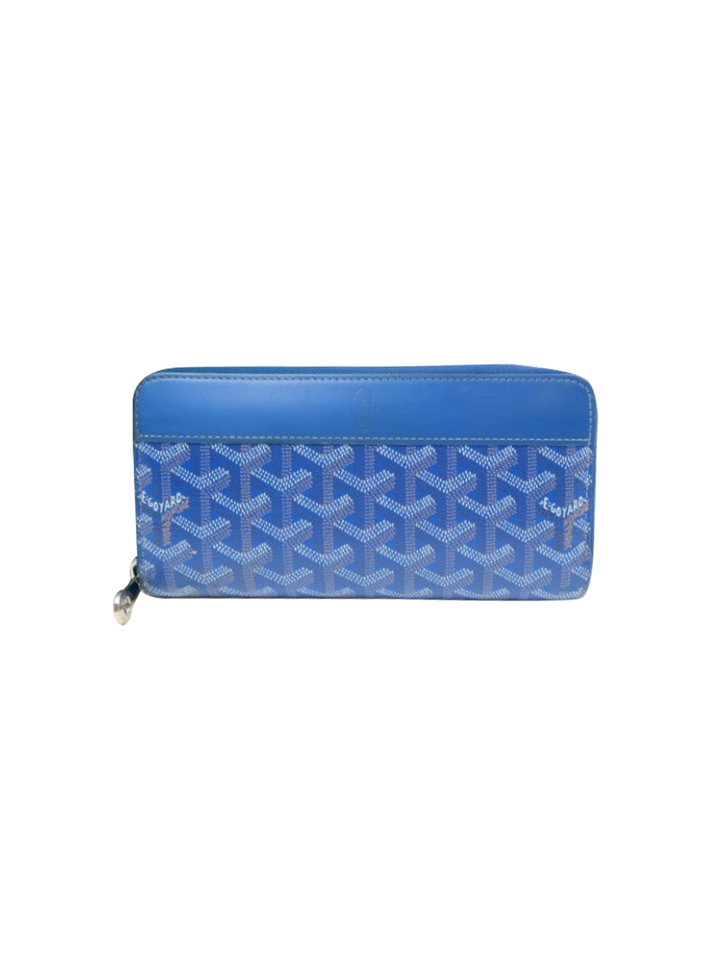 Goyard Monogram Wristlet Pouch Black Blue