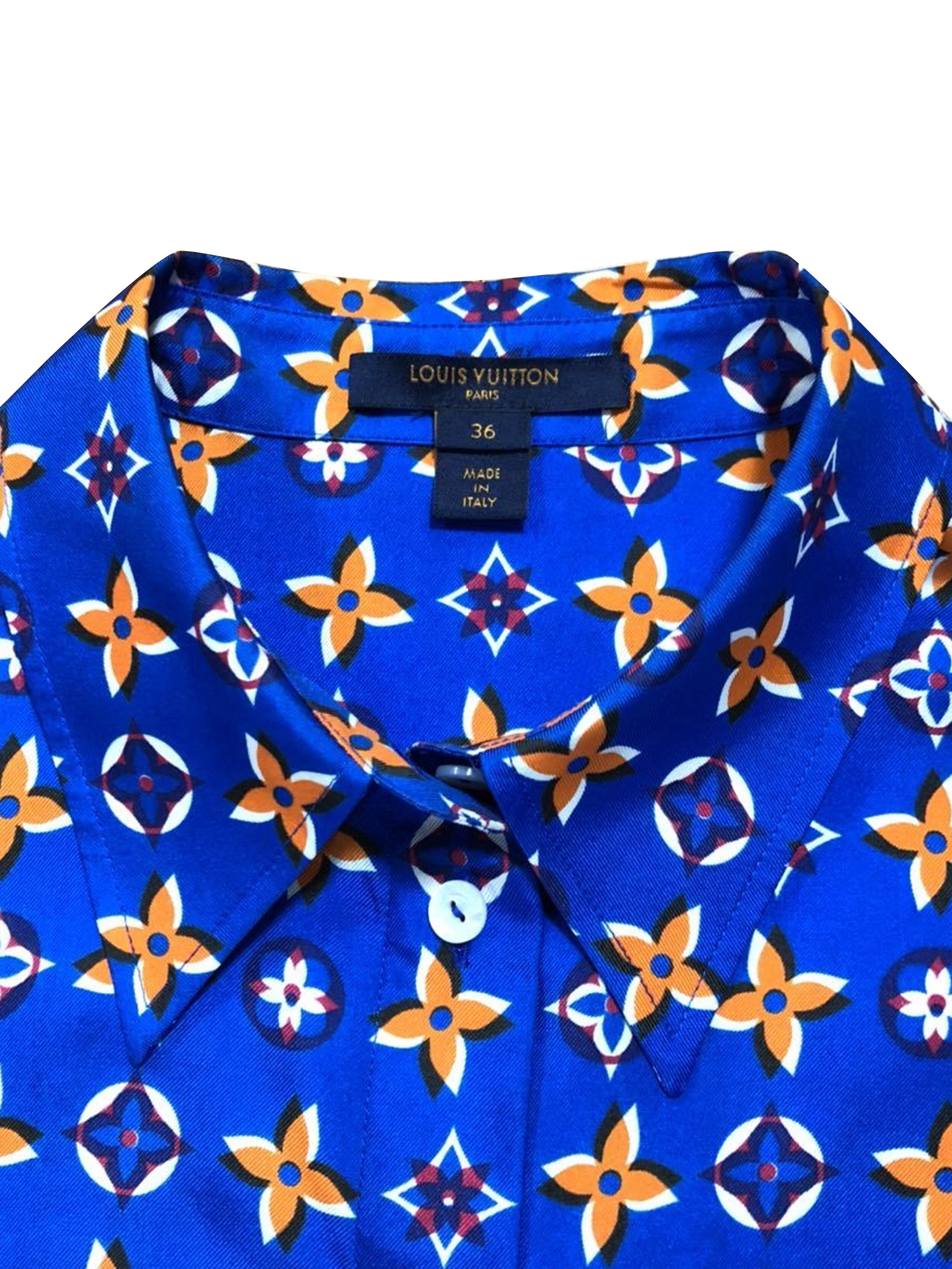 Louis Vuitton dress collar shirt LV initials genuine from USA seller