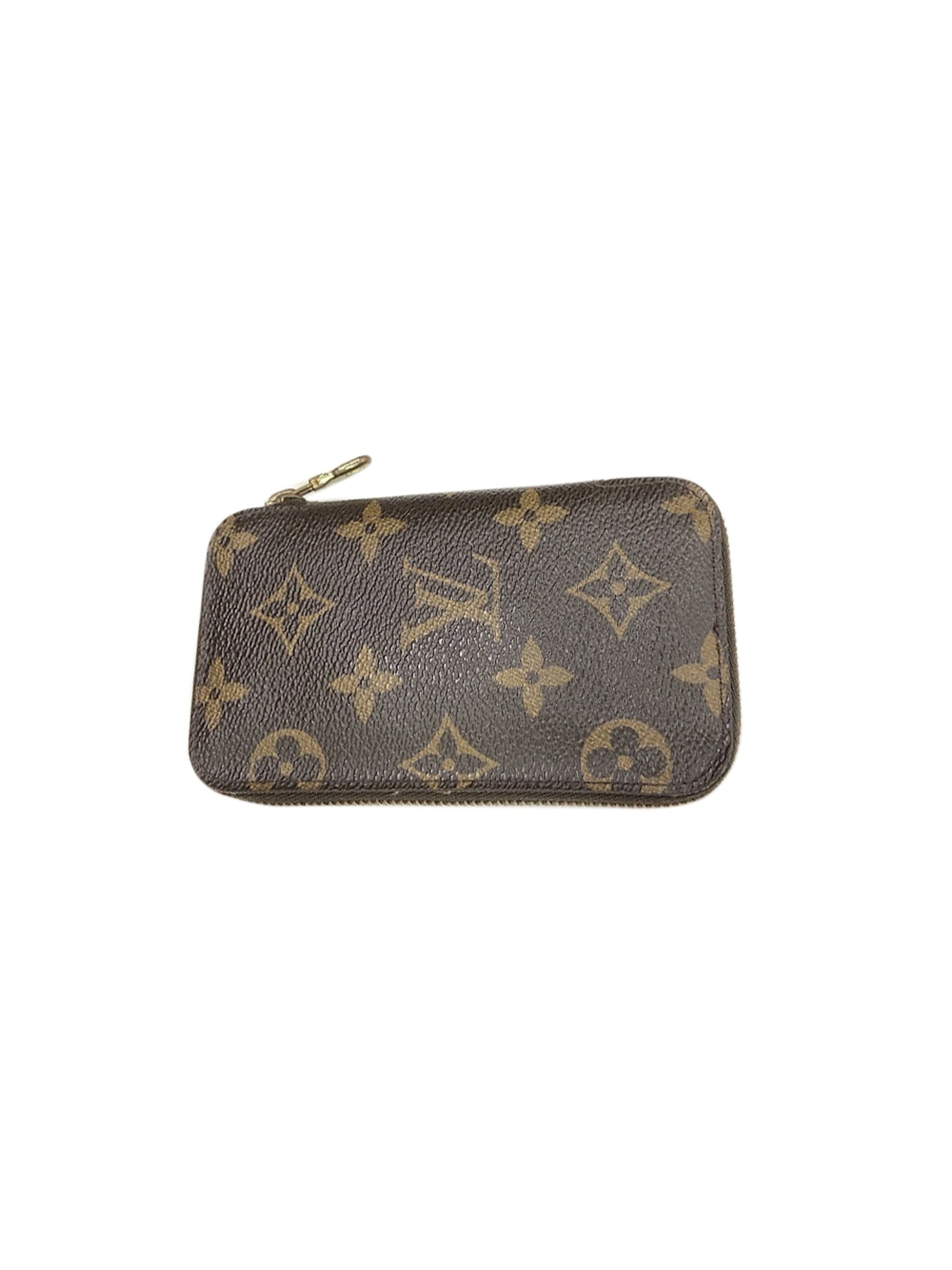 Louis Vuitton Coin Purse Round Monogram Brown in Canvas with Brass