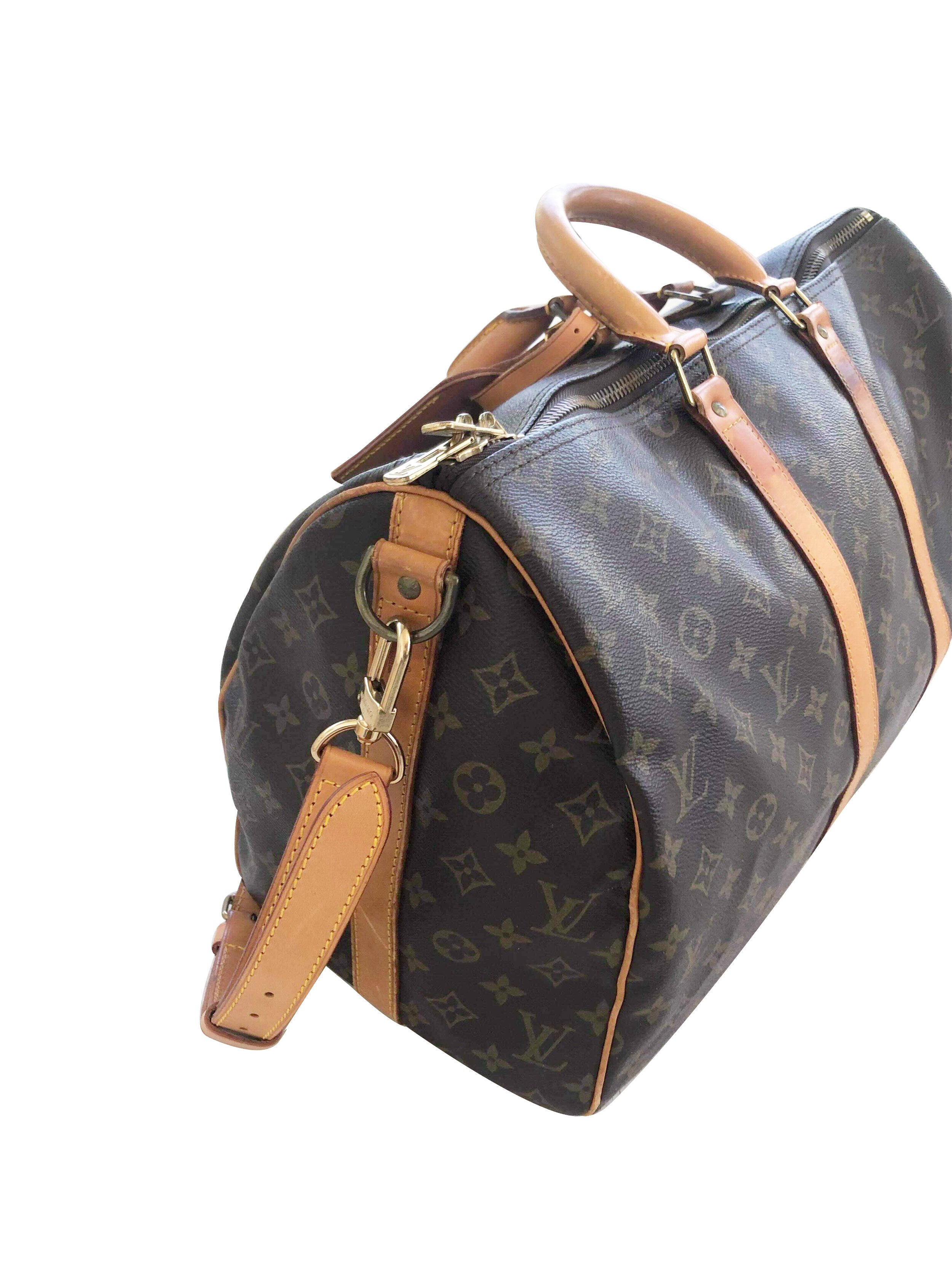 Keepall leather travel bag Louis Vuitton Brown in Leather - 32762540