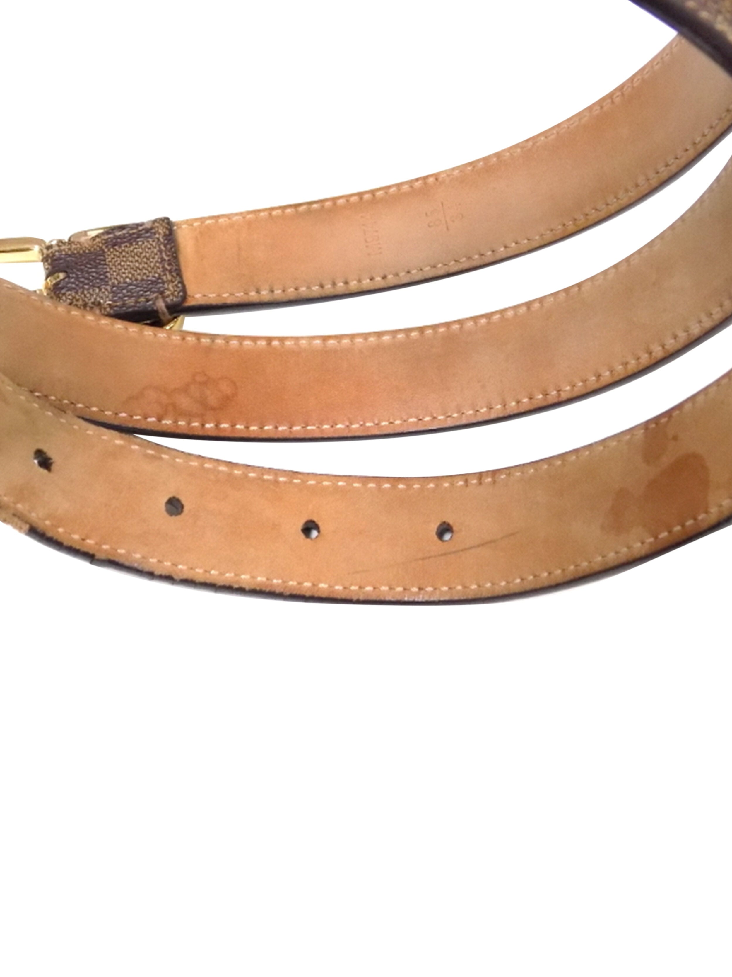 Louis Vuitton 2000s Brown Square Belt · INTO