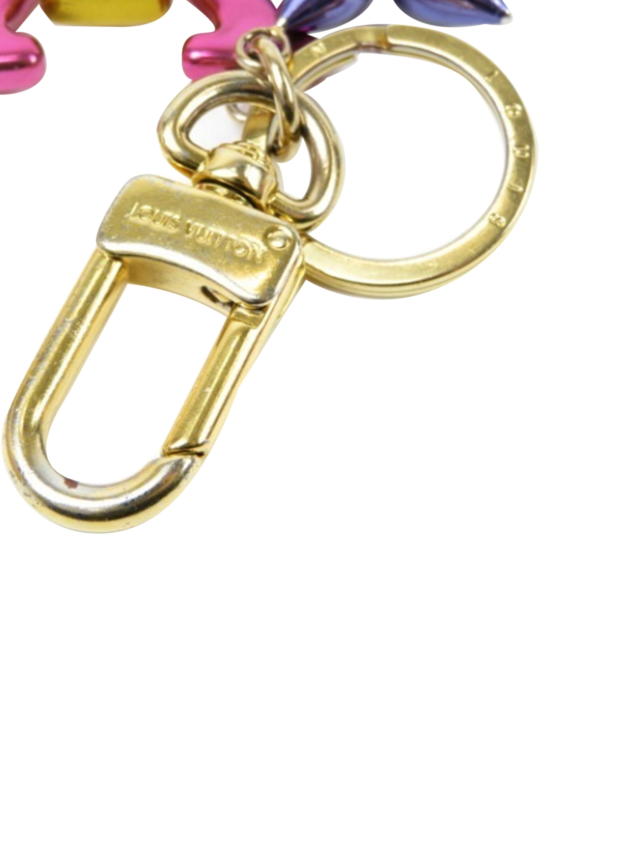 Louis Vuitton Burgundy/Gold Key and Lock Key Holder and Bag Charm