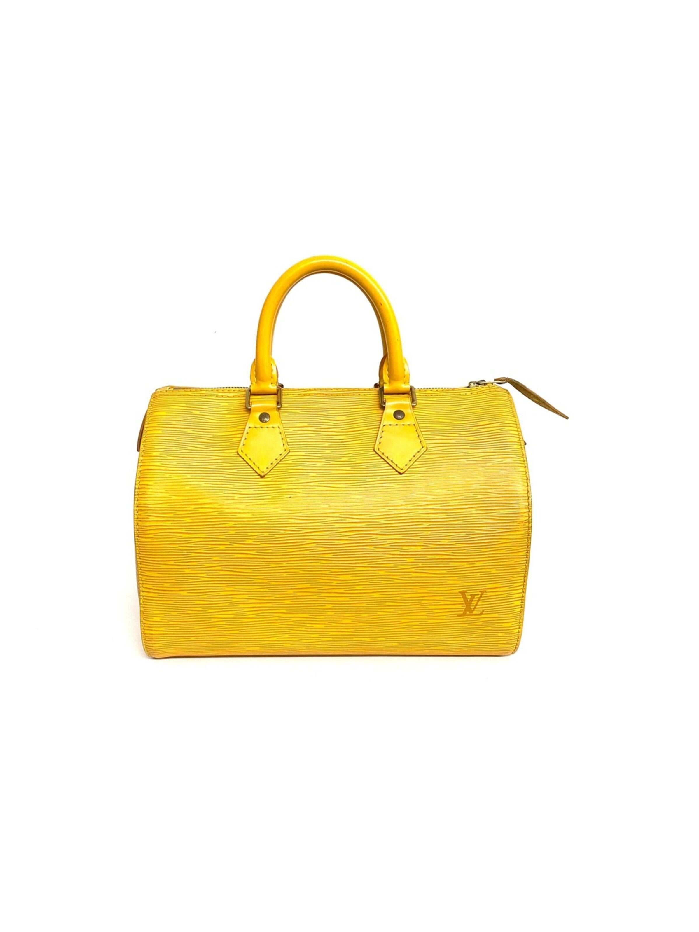 Louis Vuitton 2000s Small Speedy Yellow 25 Epi Leather Bag