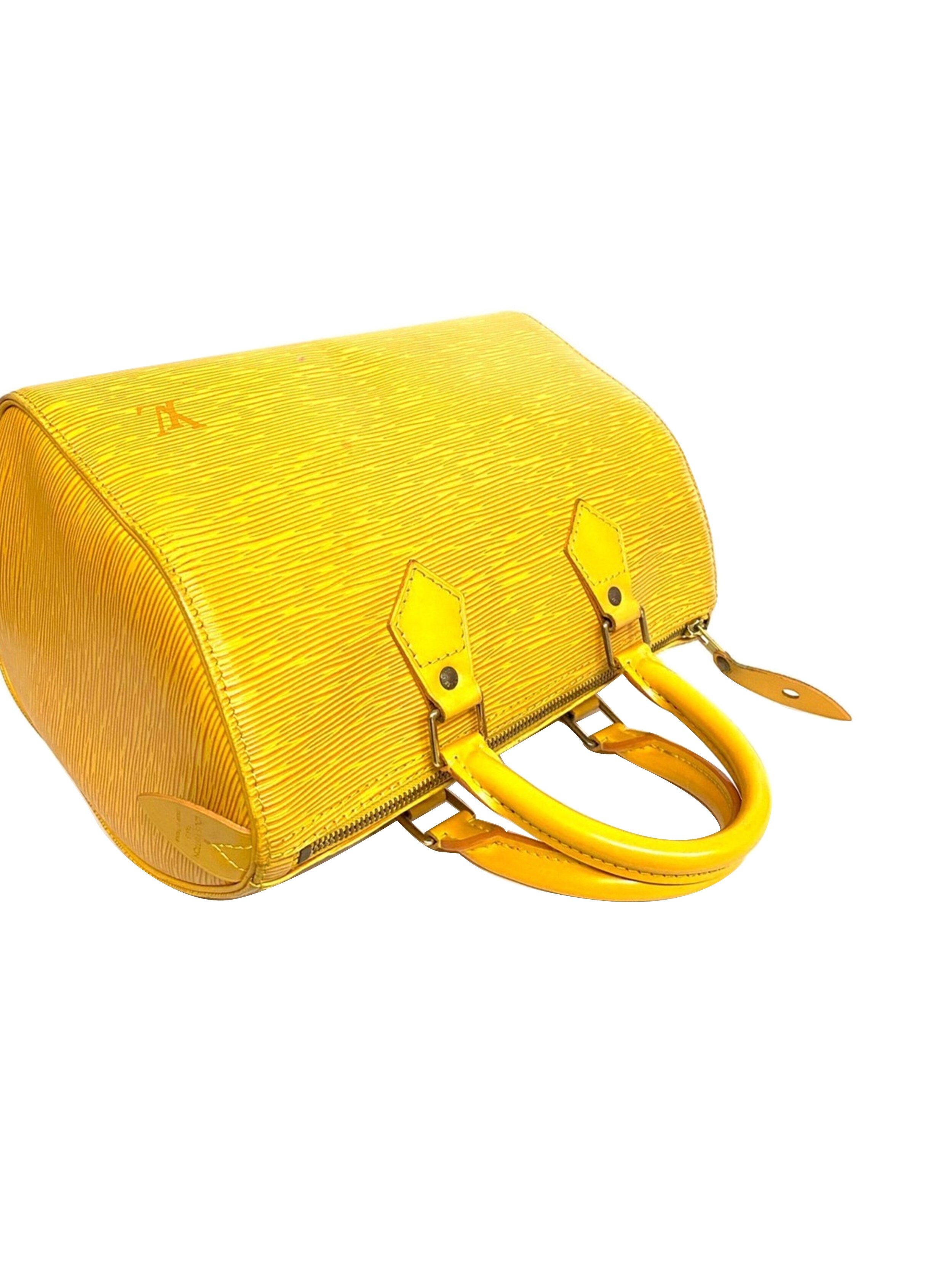 Louis Vuitton Vintage - Epi Speedy 25 Bag - Yellow - Leather