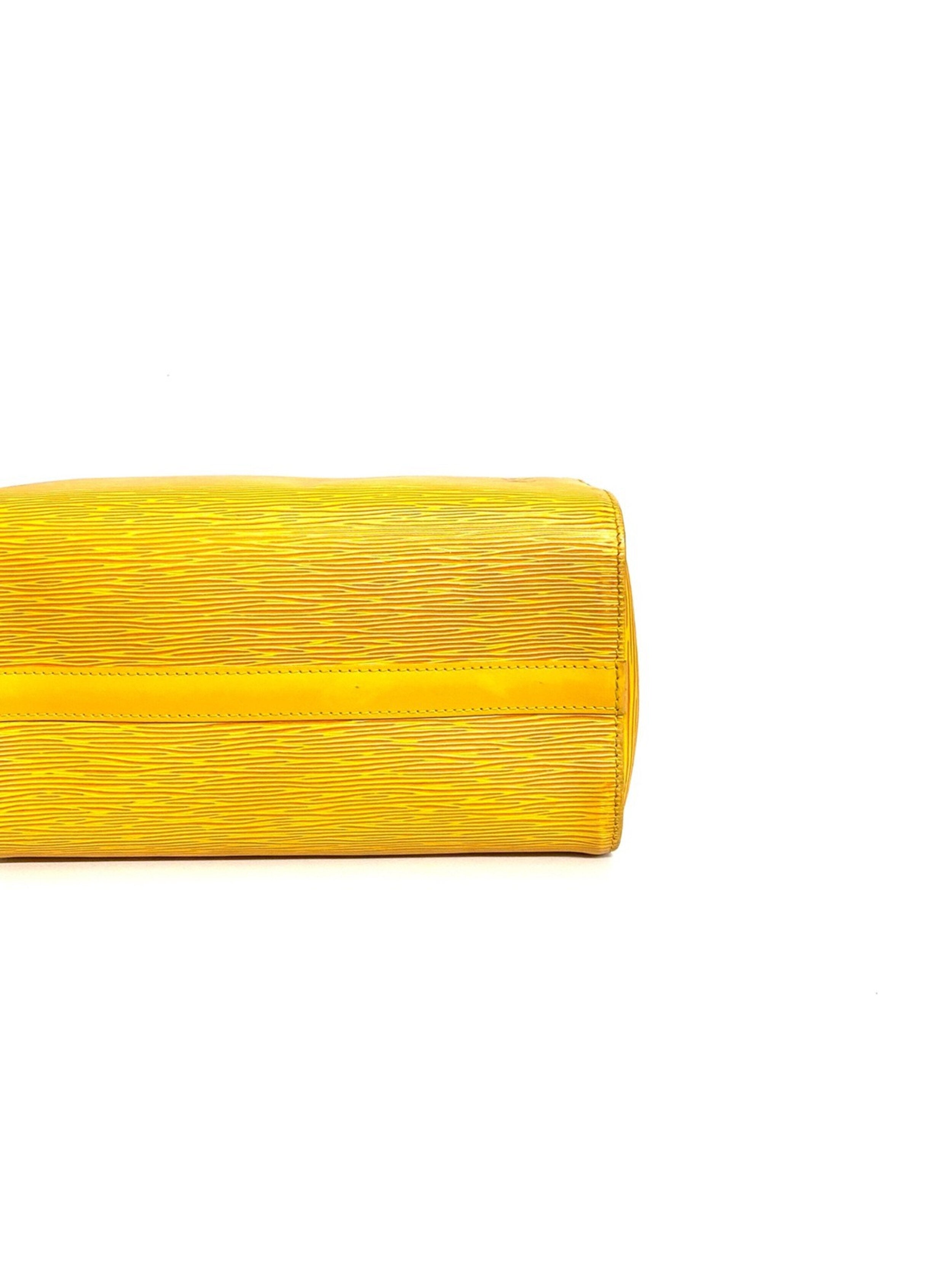 Louis Vuitton Speedy 25 Handbag Yellow Epi Leather M43019 – Timeless Vintage  Company