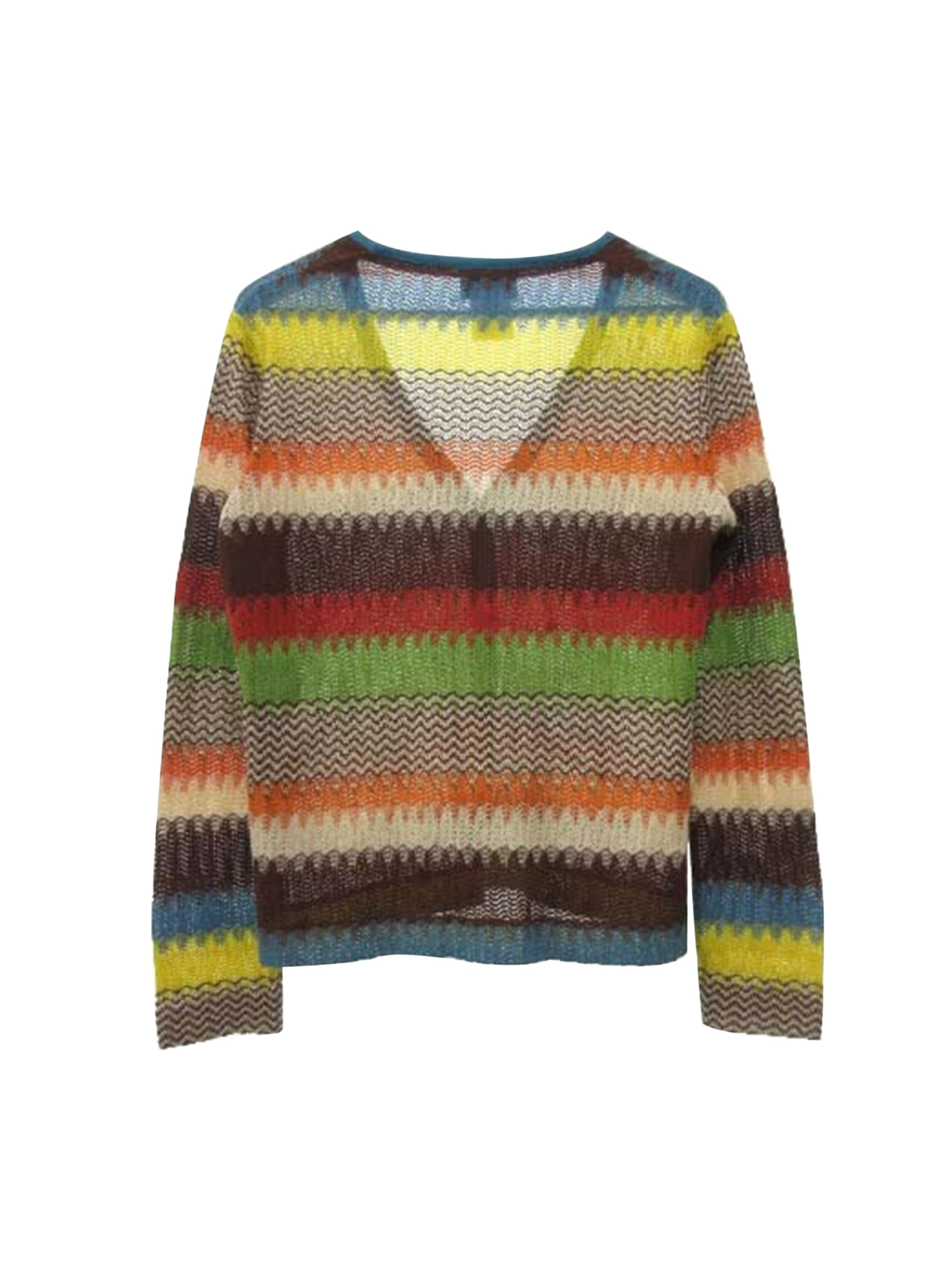 Missoni 2000s Striped Multicolor Mohair Cardigan