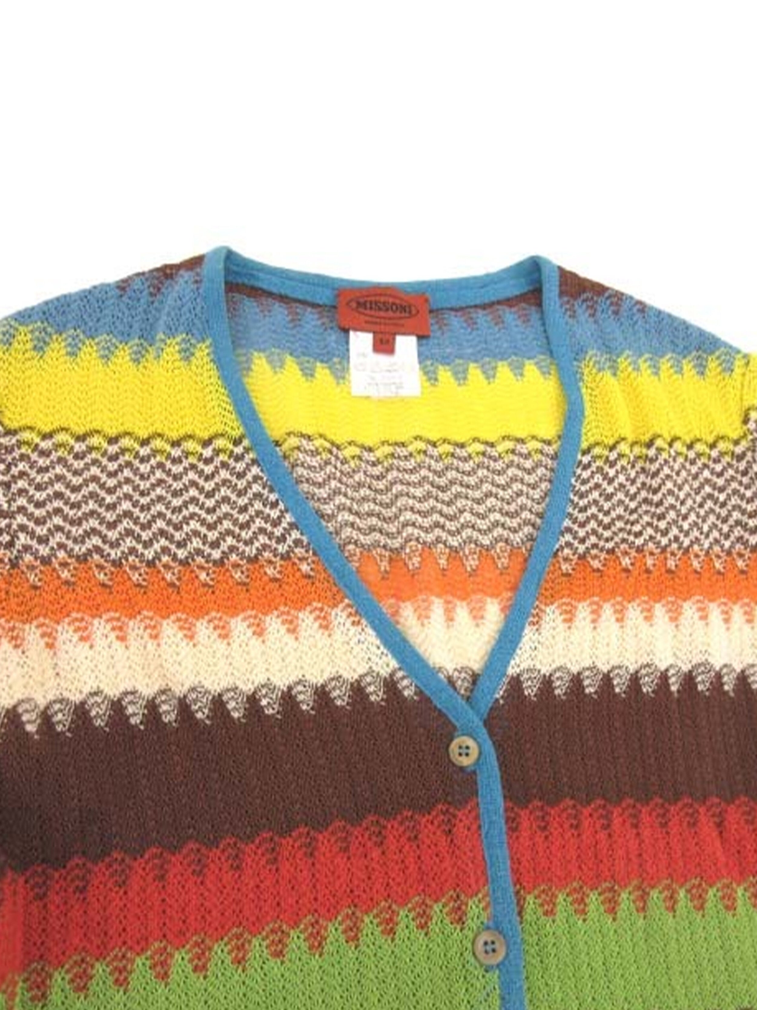 Missoni 2000s Striped Multicolor Mohair Cardigan · INTO