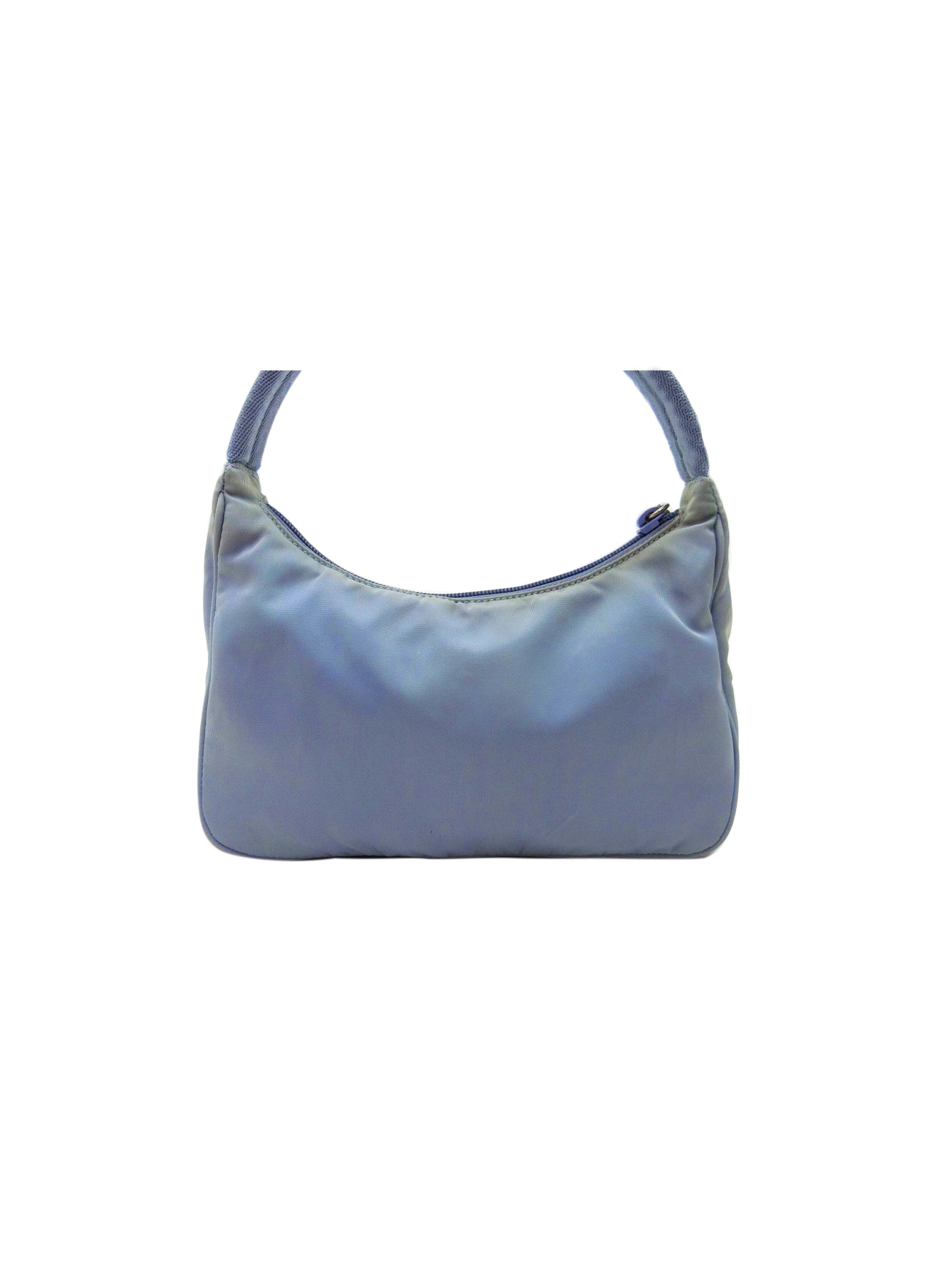 Prada 2000s Light Blue Tessuto Handbag