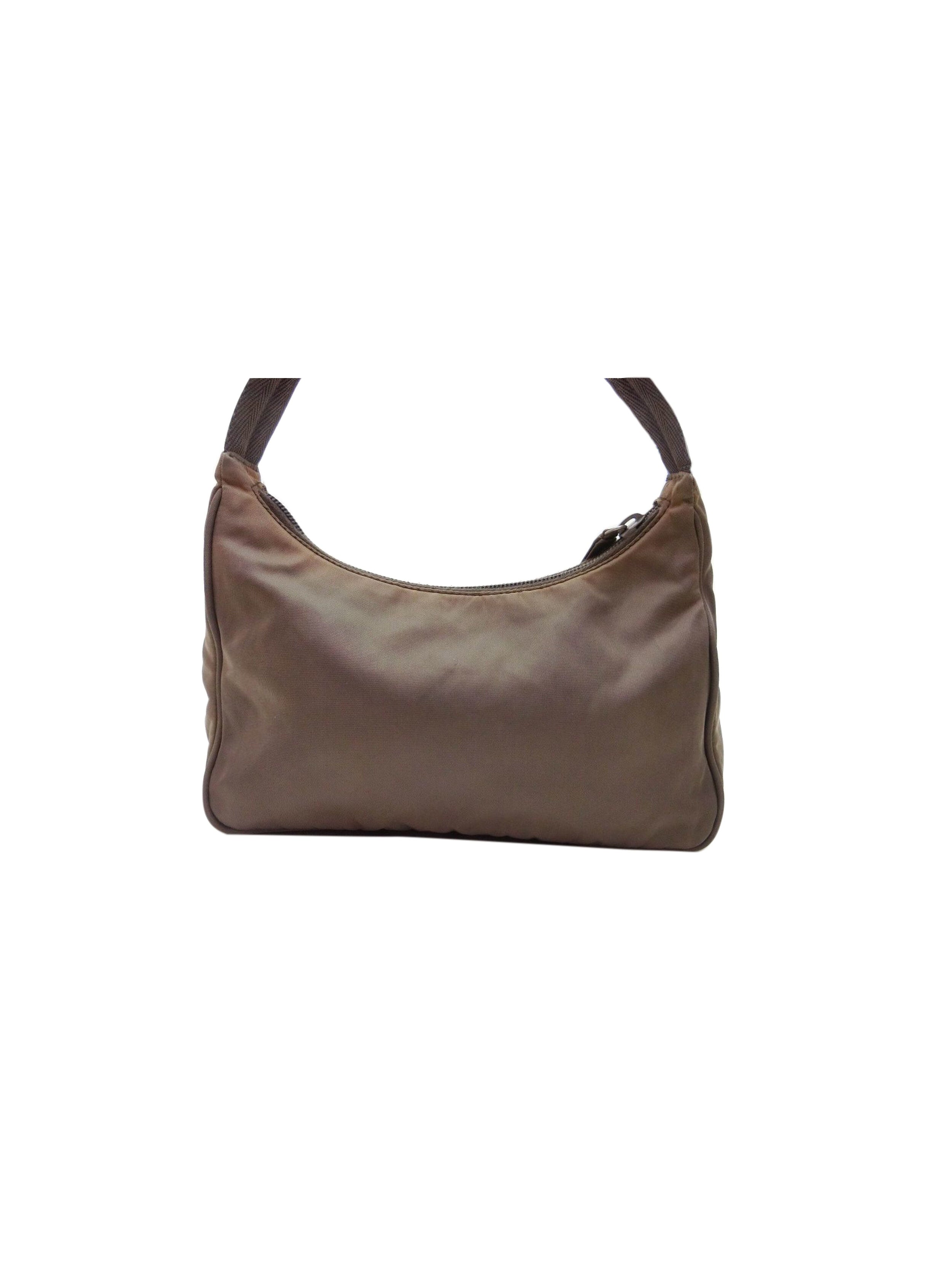 Prada 2000s Brown Tessuto Small Handbag · INTO