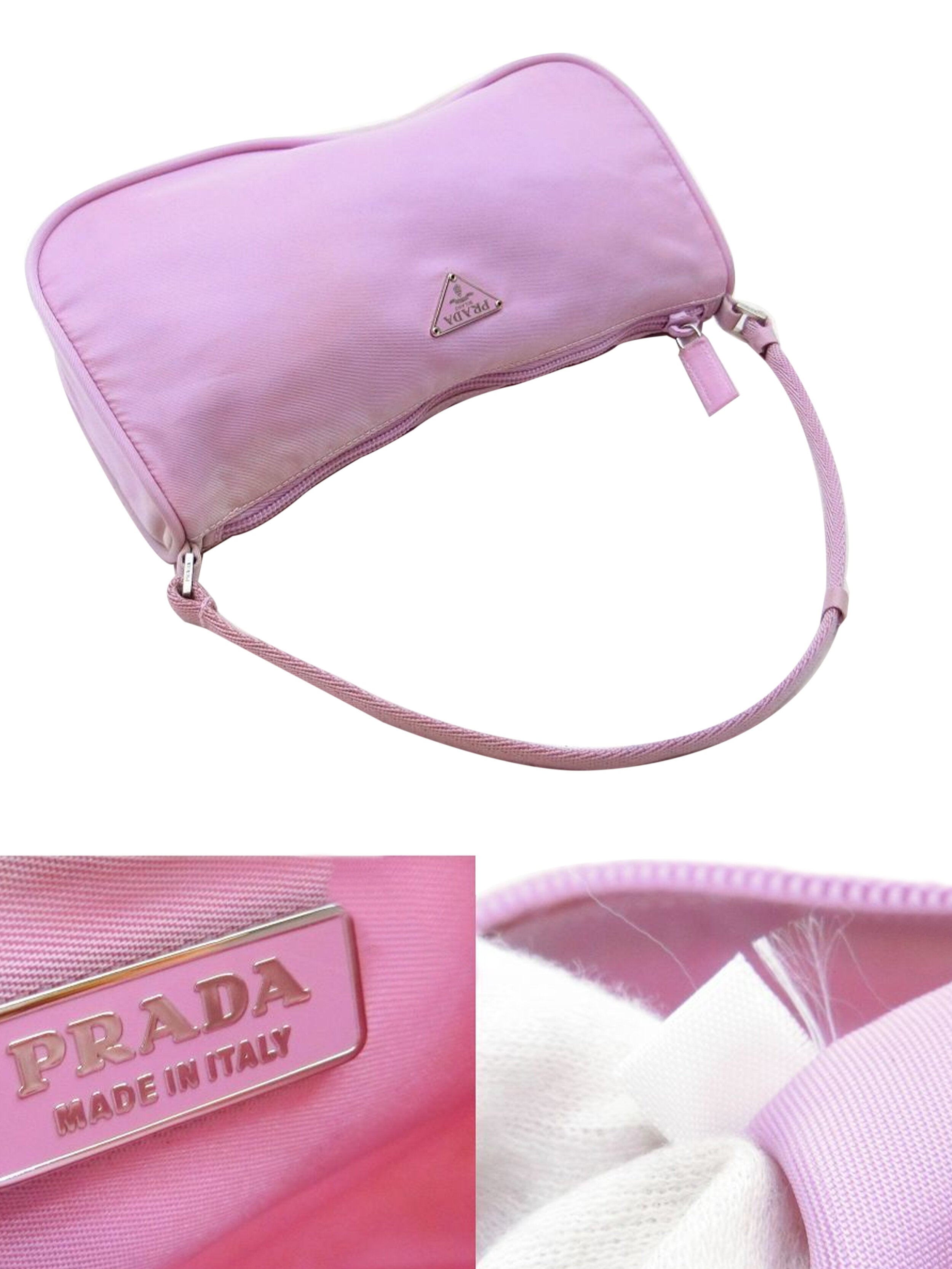 Prada 2000s Tessuto Light Pink Hand Bag · INTO