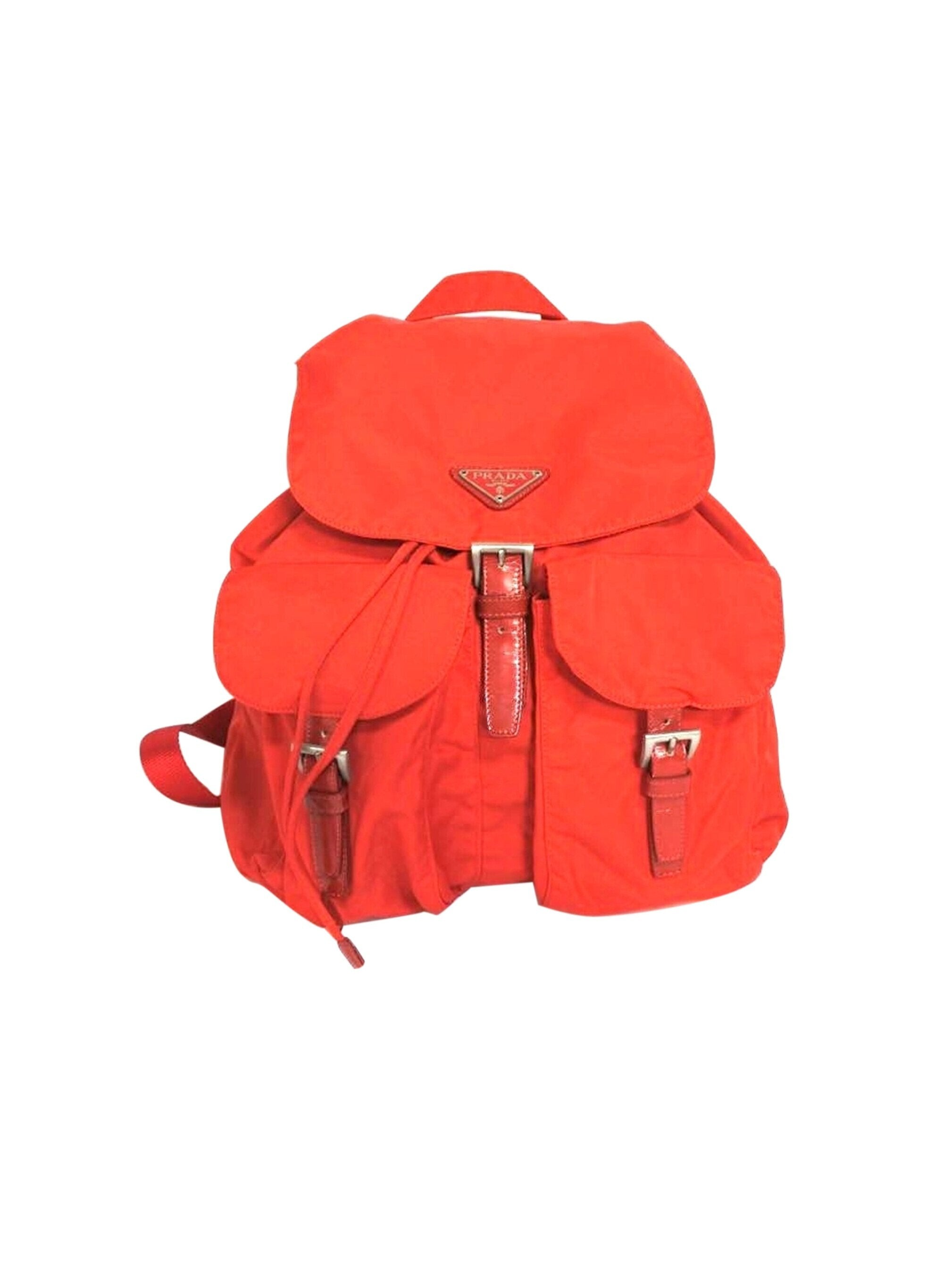 Prada Red Nylon Backpack