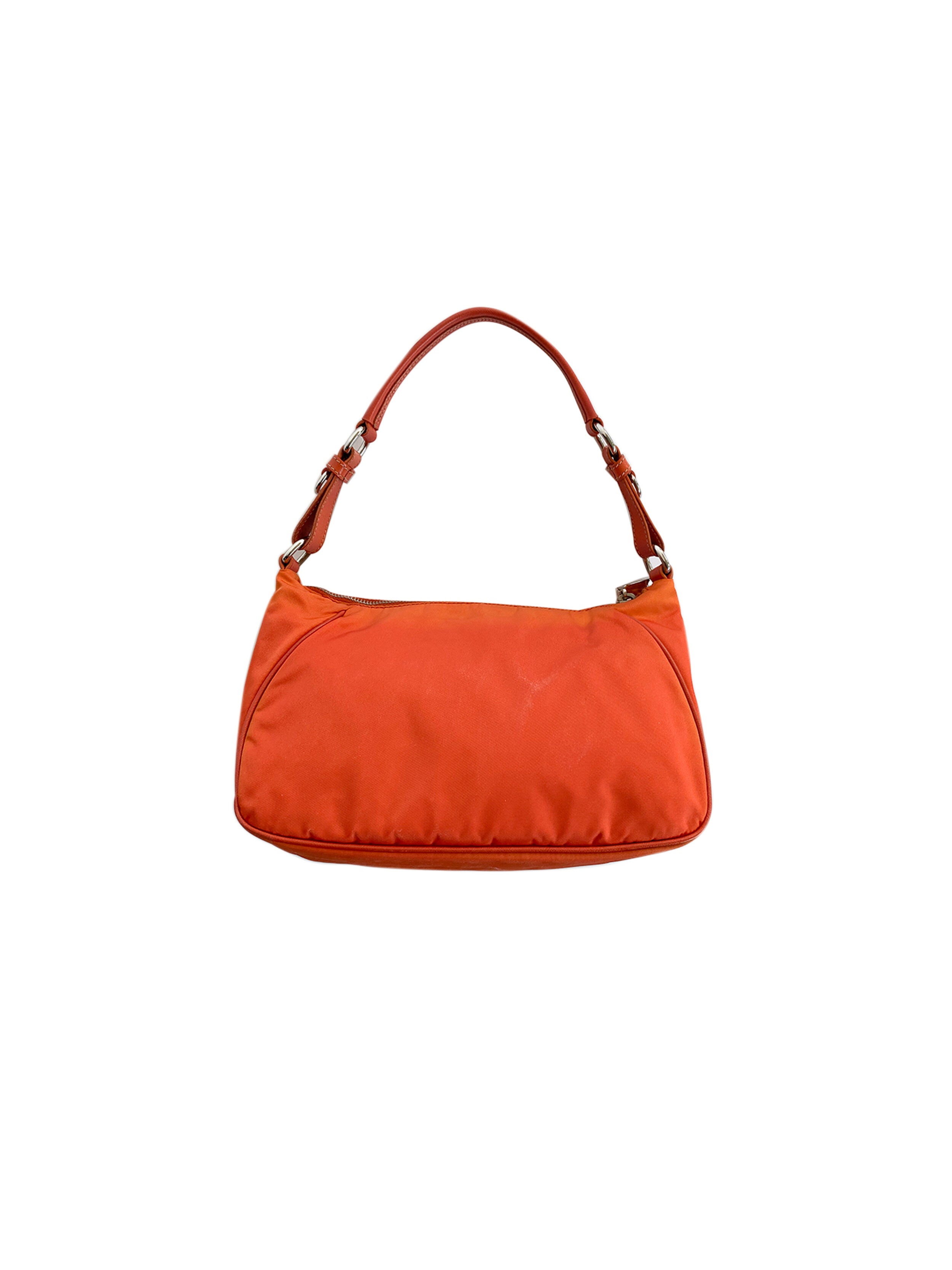 Prada 2000s Orange Small Tessuto Bag · INTO