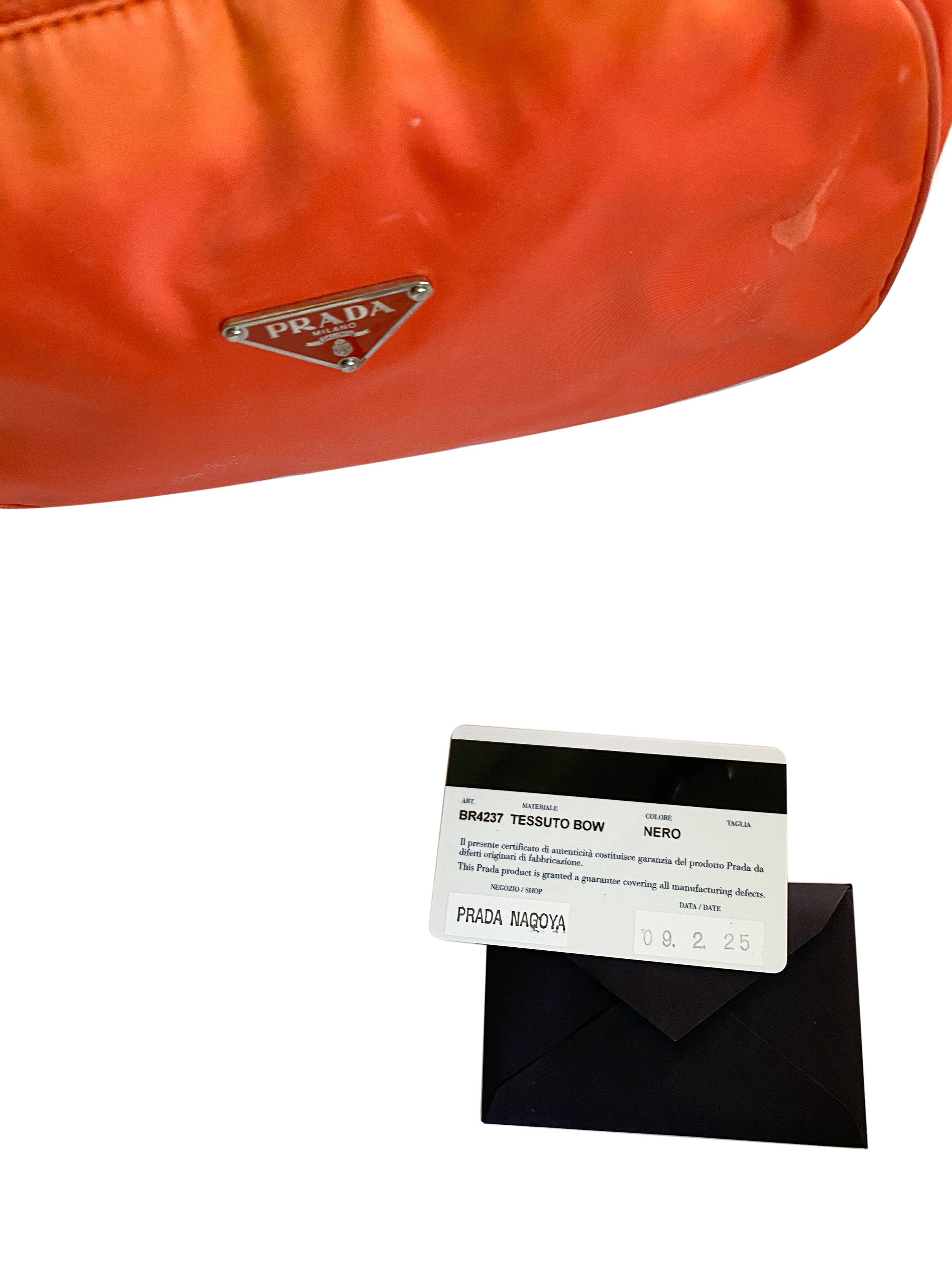 Prada 2000s Orange Small Tessuto Bag · INTO