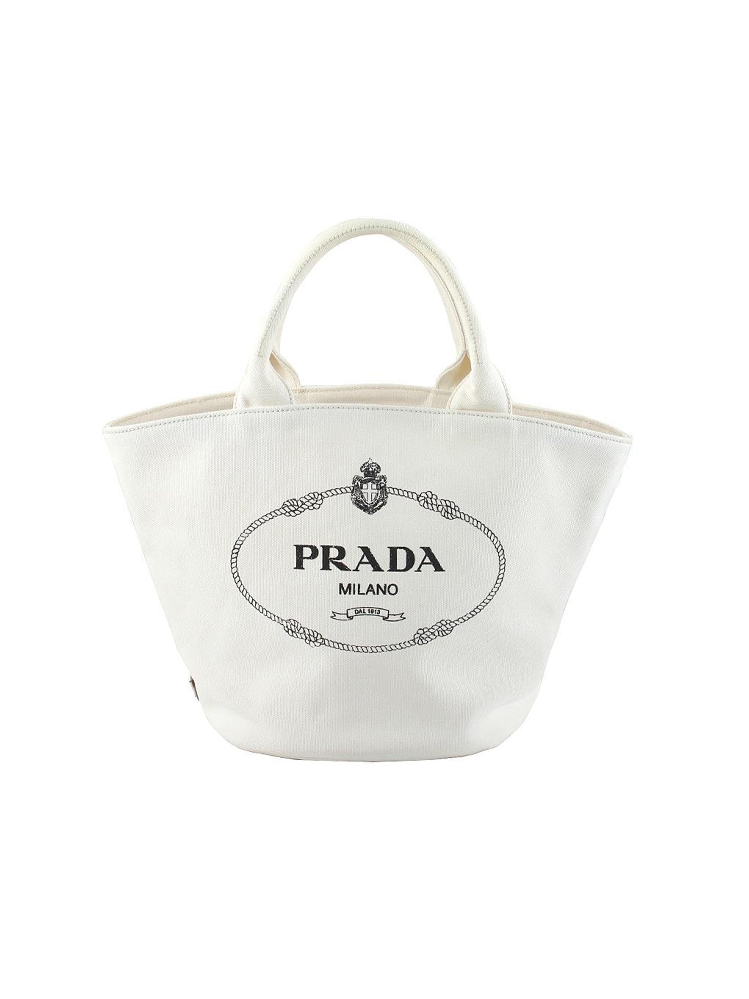 Prada Logo-print Clear Pvc Tote in Black