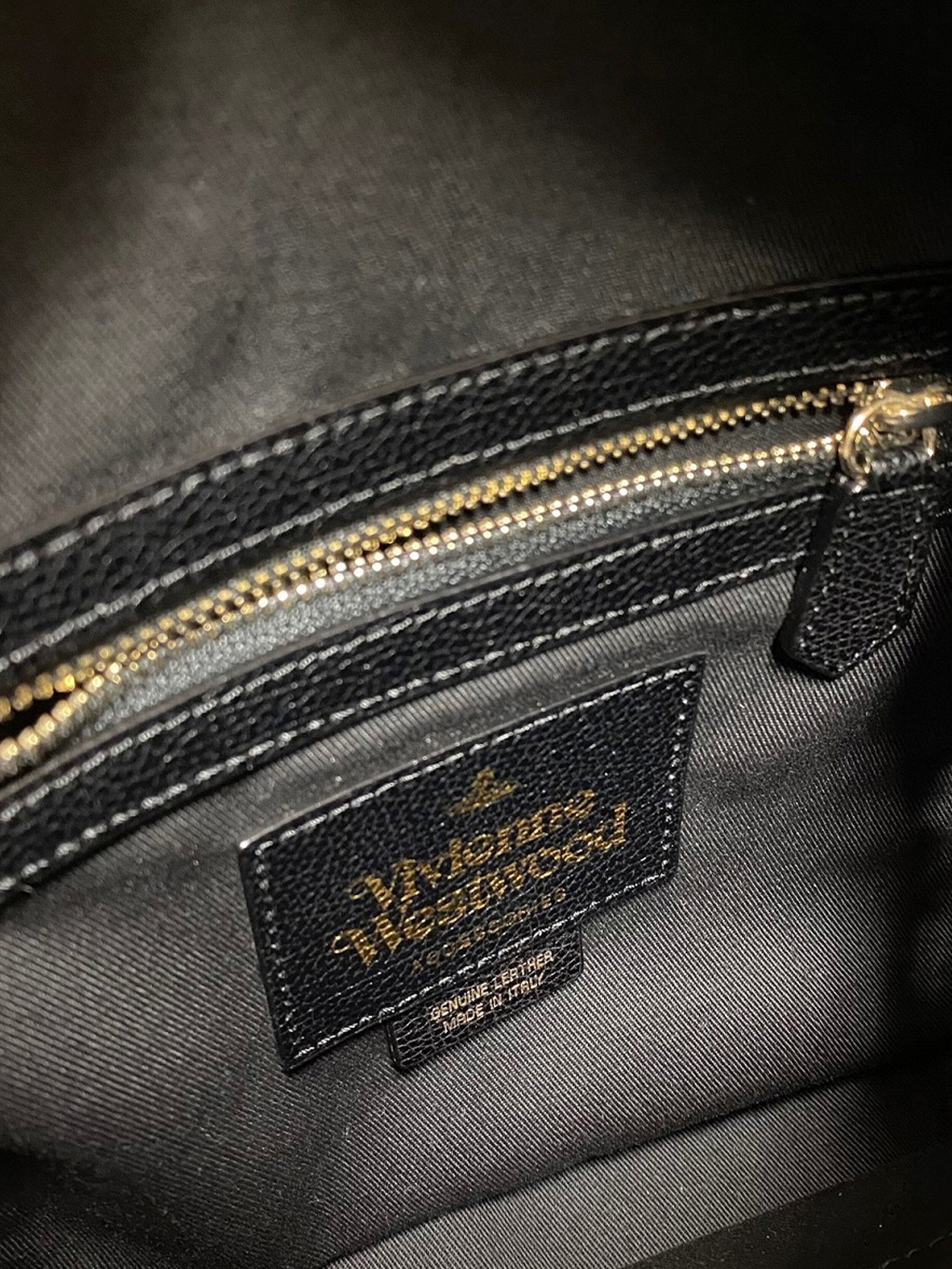 Vivienne Westwood 2000s Black Small Leather Backpack