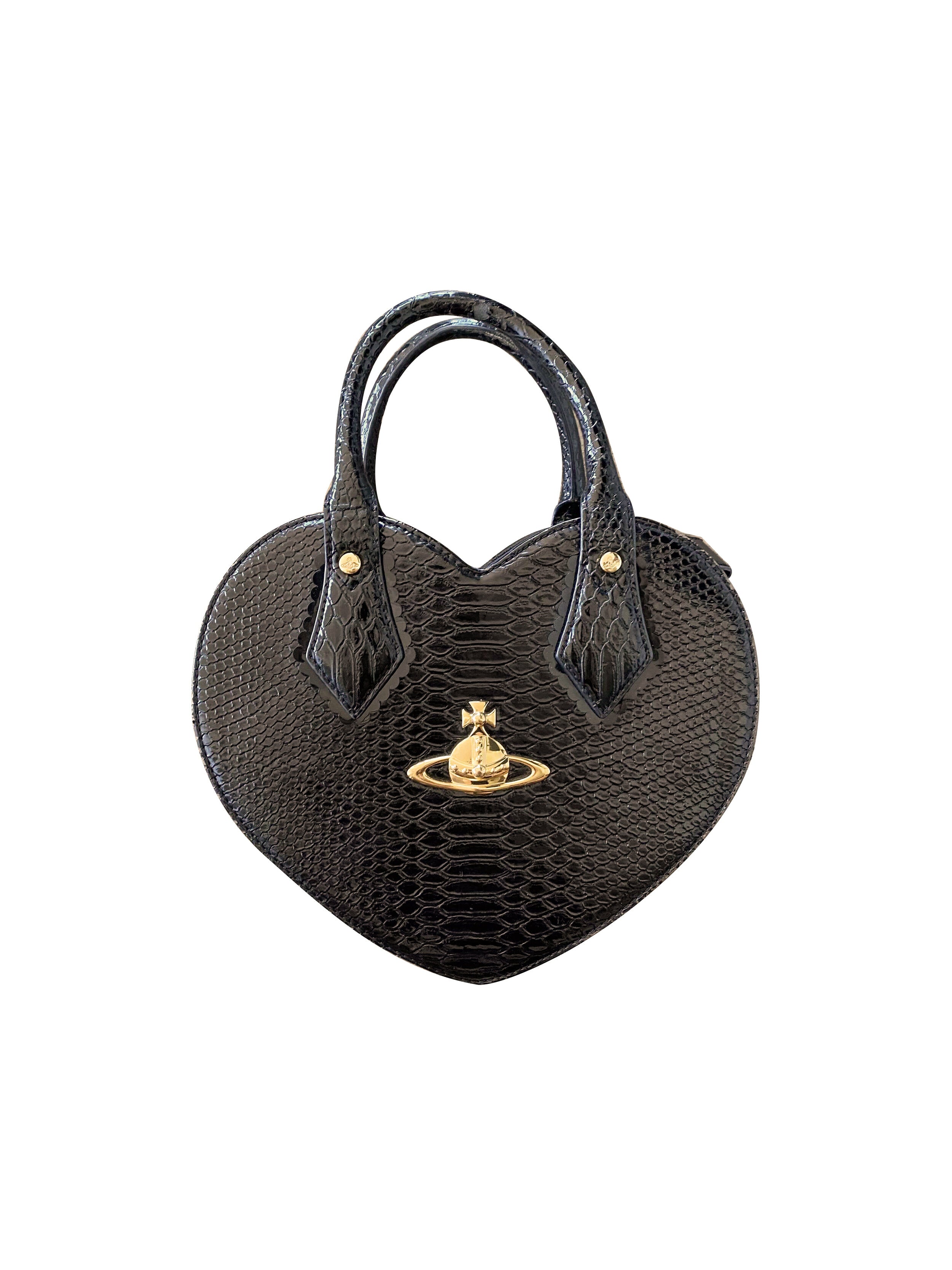Chancery Heart patent leather handbag