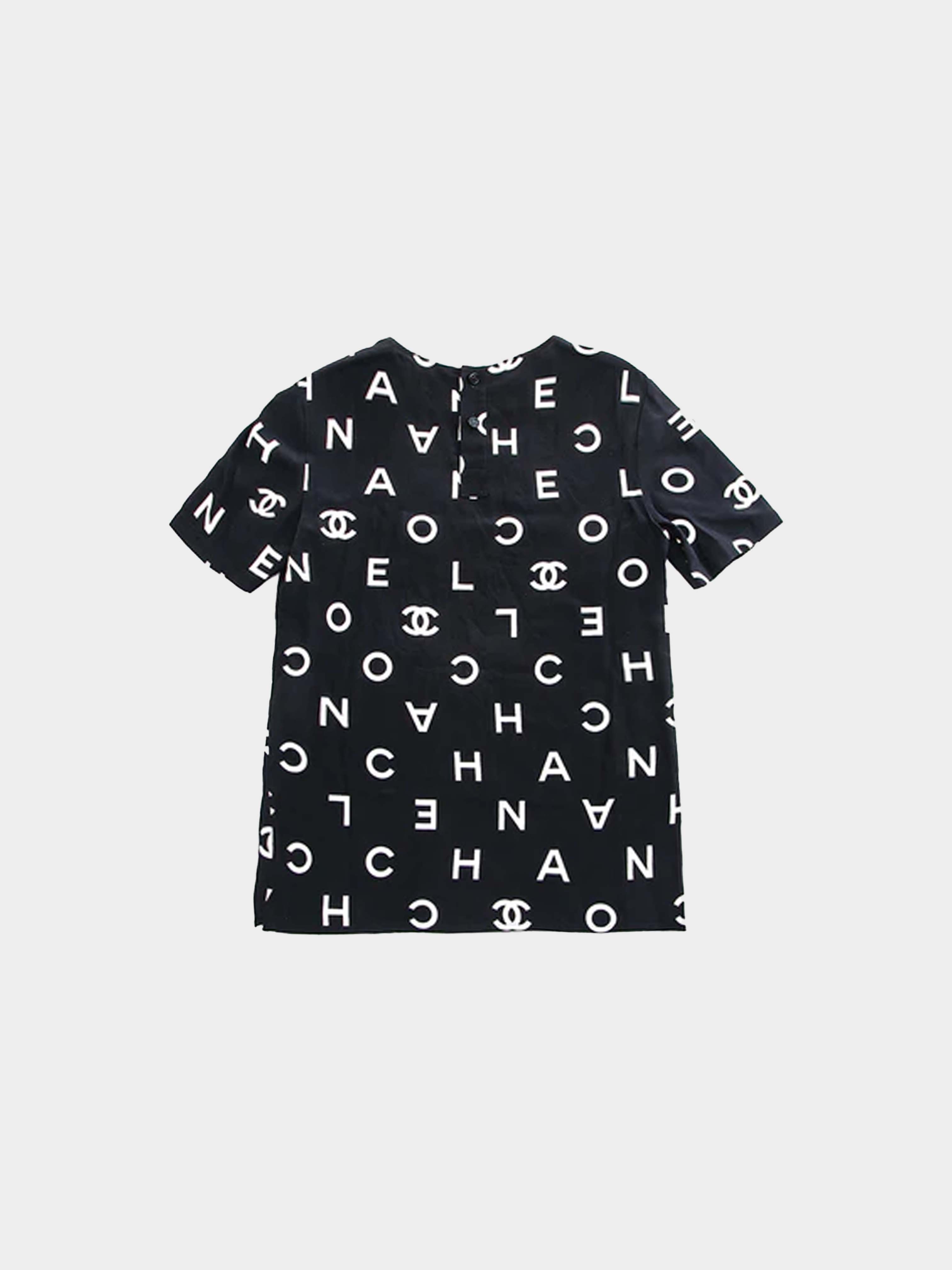 Chanel Spring 1997 Coco Logo Silk Top · INTO