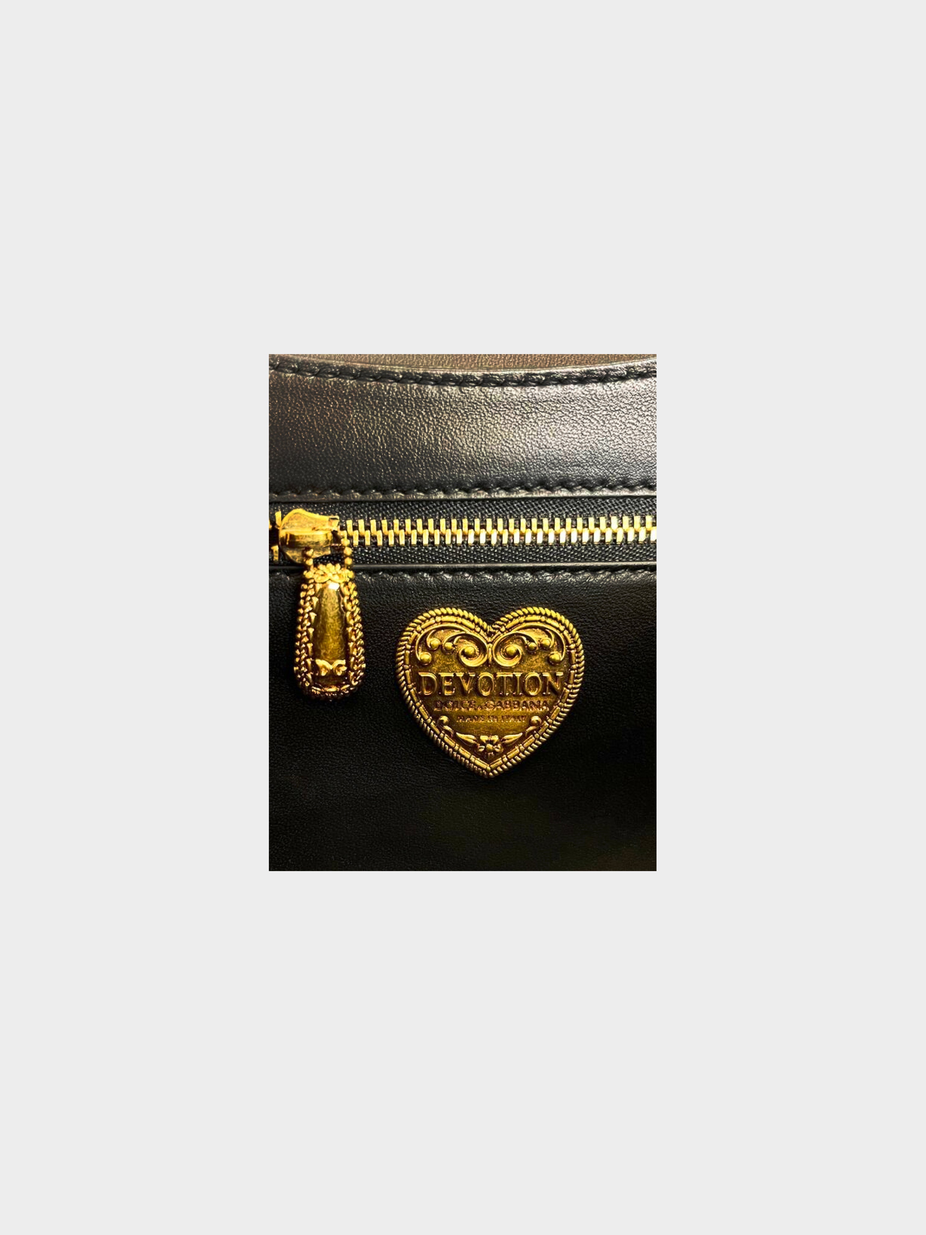 Dolce and Gabbana 2020s Heart Devotion Bag Black