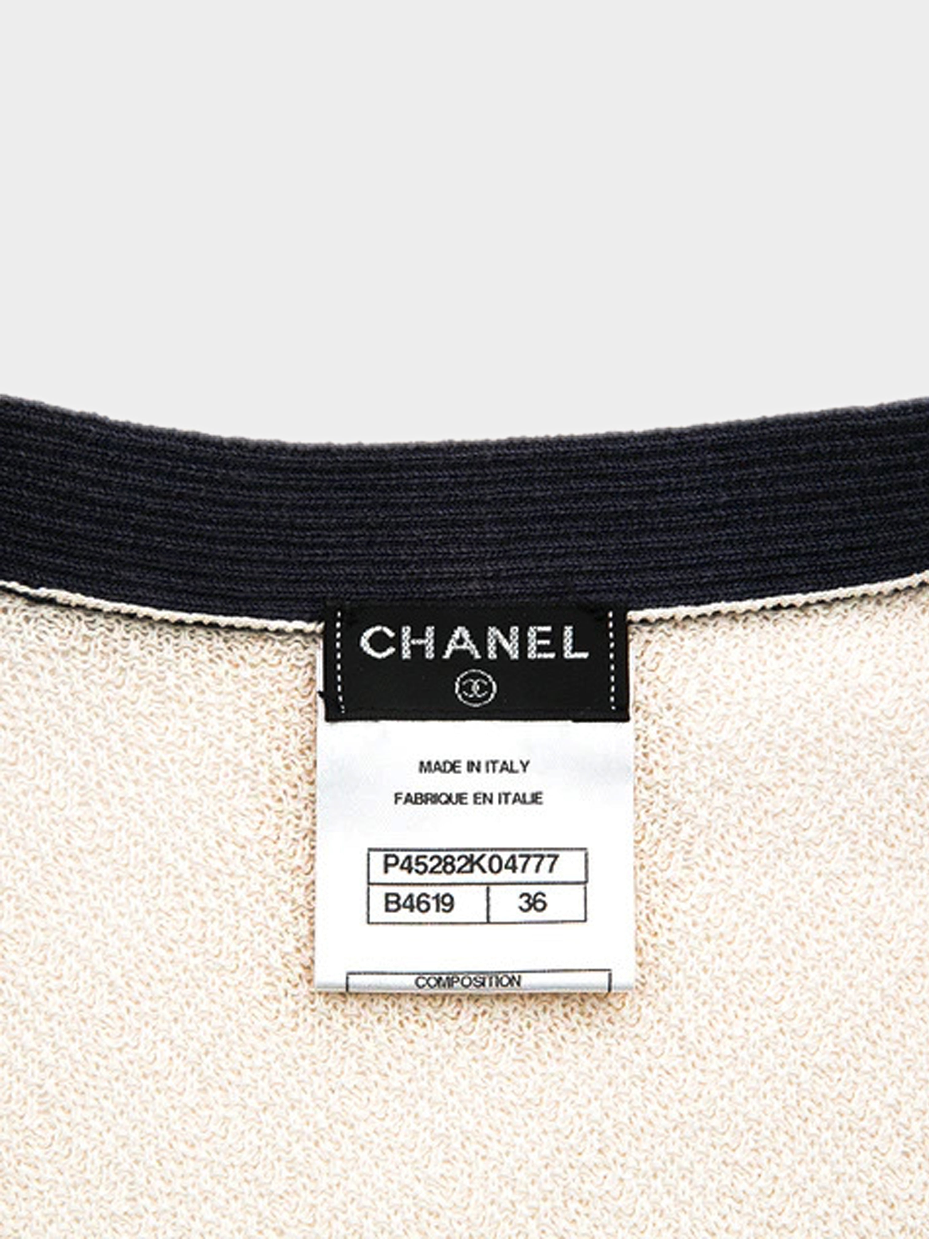 Chanel 1990s Bicolor Knit Cardigan · INTO